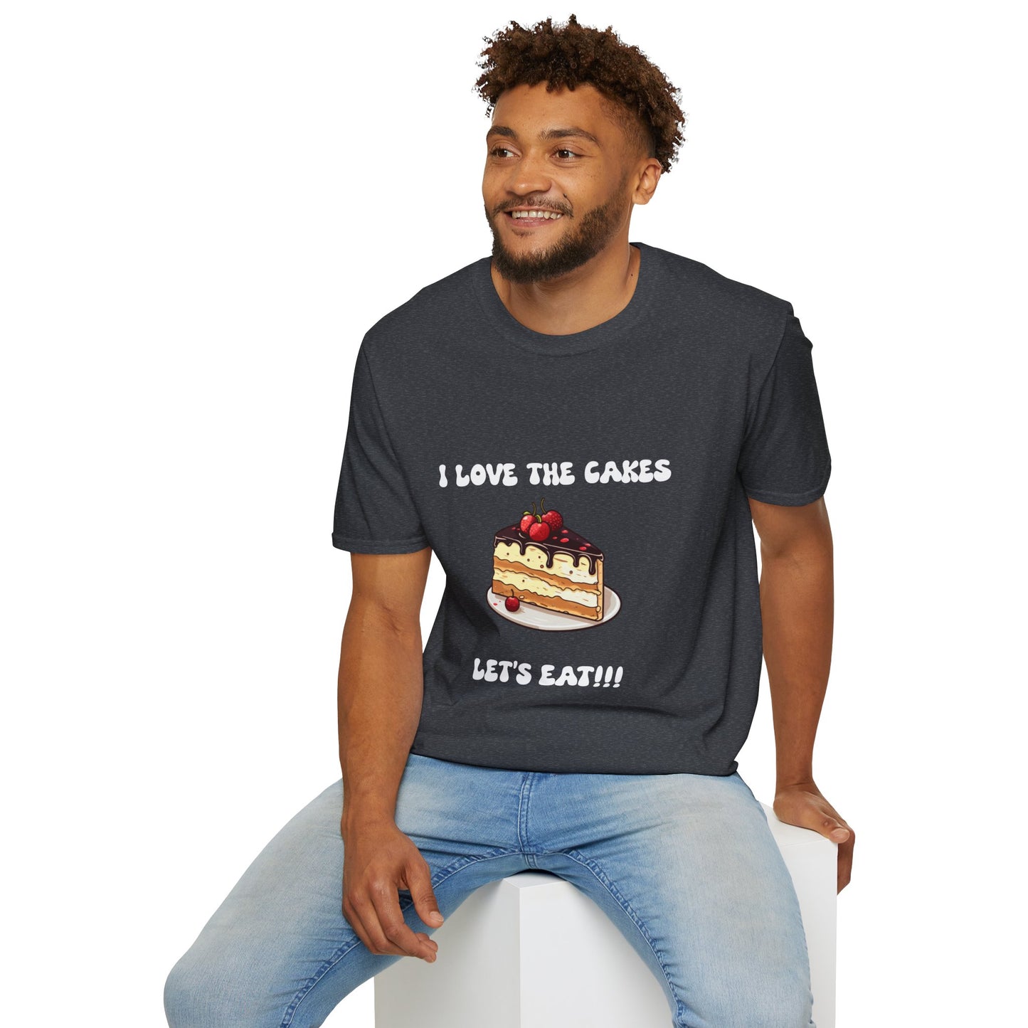 Cake Lovers' Unisex T-Shirt, I Love the Cakes Tee, Dessert Lover Gift, Birthday Celebration Apparel, Gift for Foodies, Sweet Treats Shirt