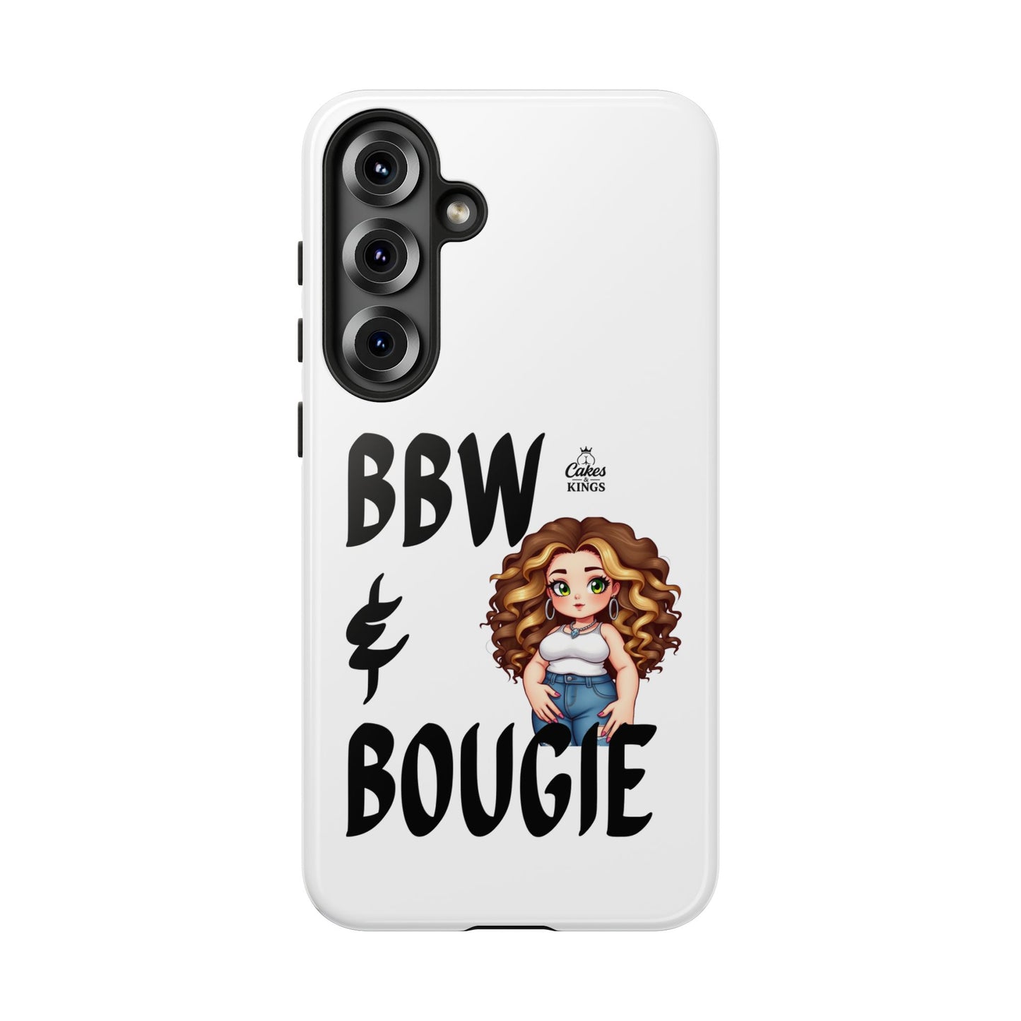 BBW & Bougie Phone Case, Cute Phone Cover for Plus Size Empowerment, Fun Gift for Friends, Motivational Case for Holidays
