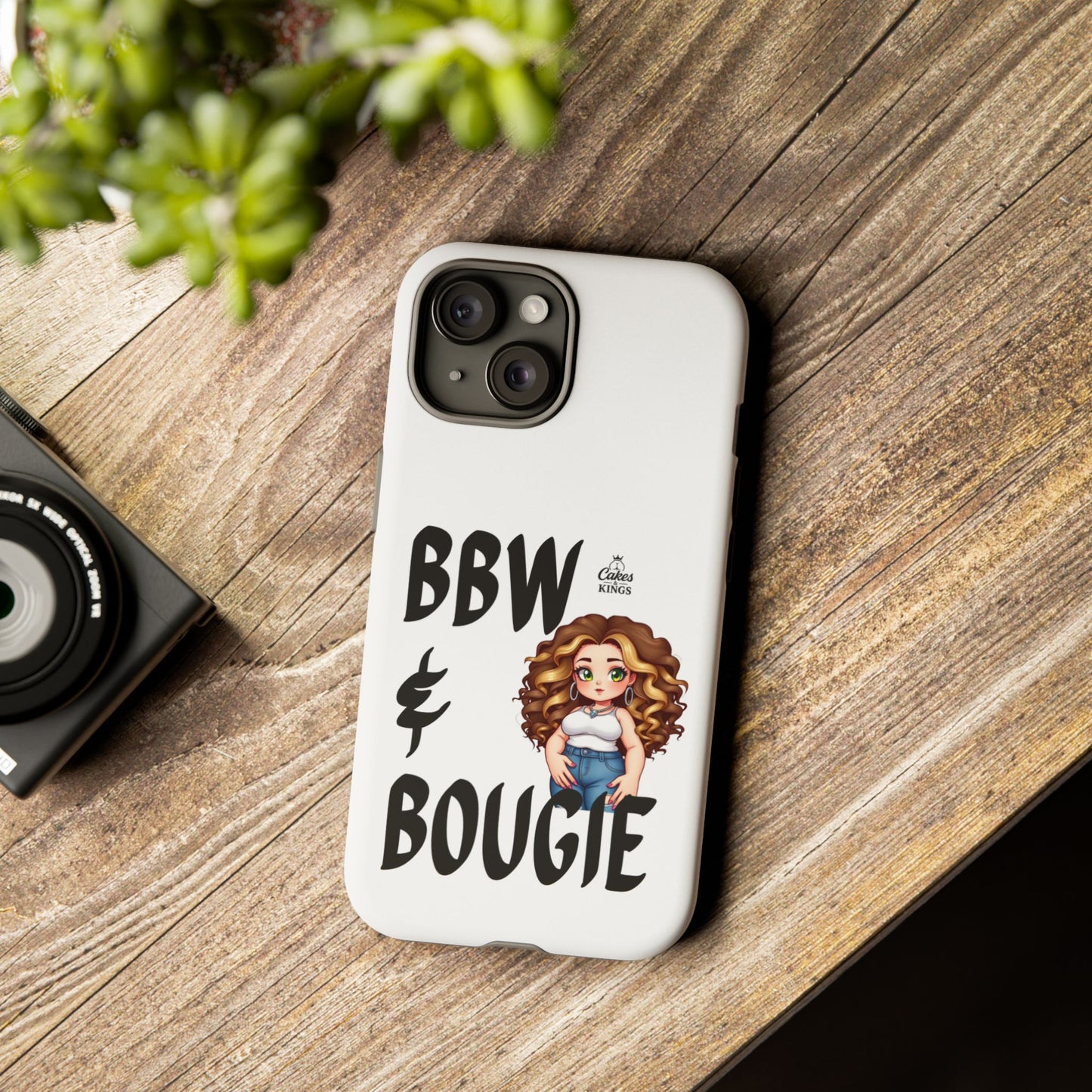 BBW & Bougie Phone Case, Cute Phone Cover for Plus Size Empowerment, Fun Gift for Friends, Motivational Case for Holidays