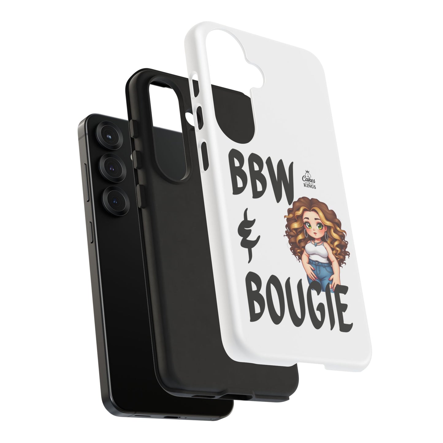 BBW & Bougie Phone Case, Cute Phone Cover for Plus Size Empowerment, Fun Gift for Friends, Motivational Case for Holidays