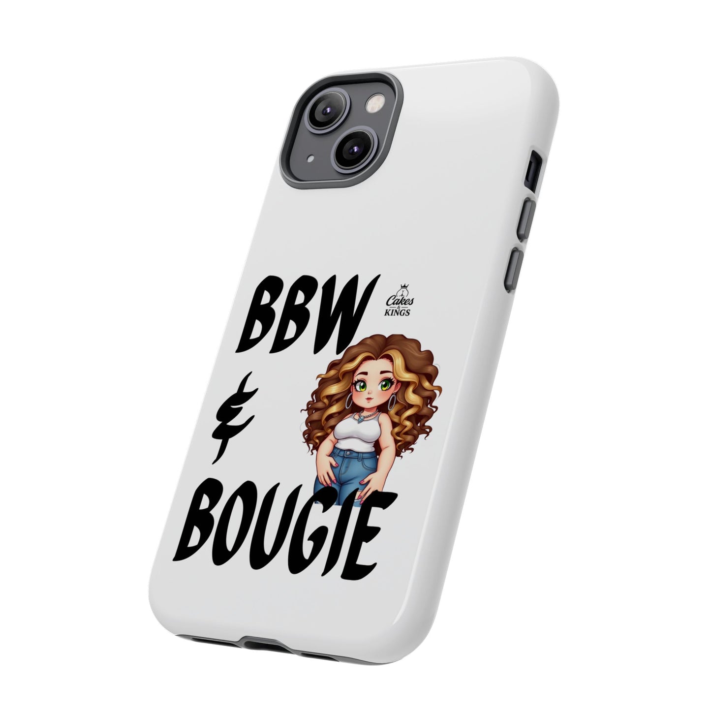 BBW & Bougie Phone Case, Cute Phone Cover for Plus Size Empowerment, Fun Gift for Friends, Motivational Case for Holidays