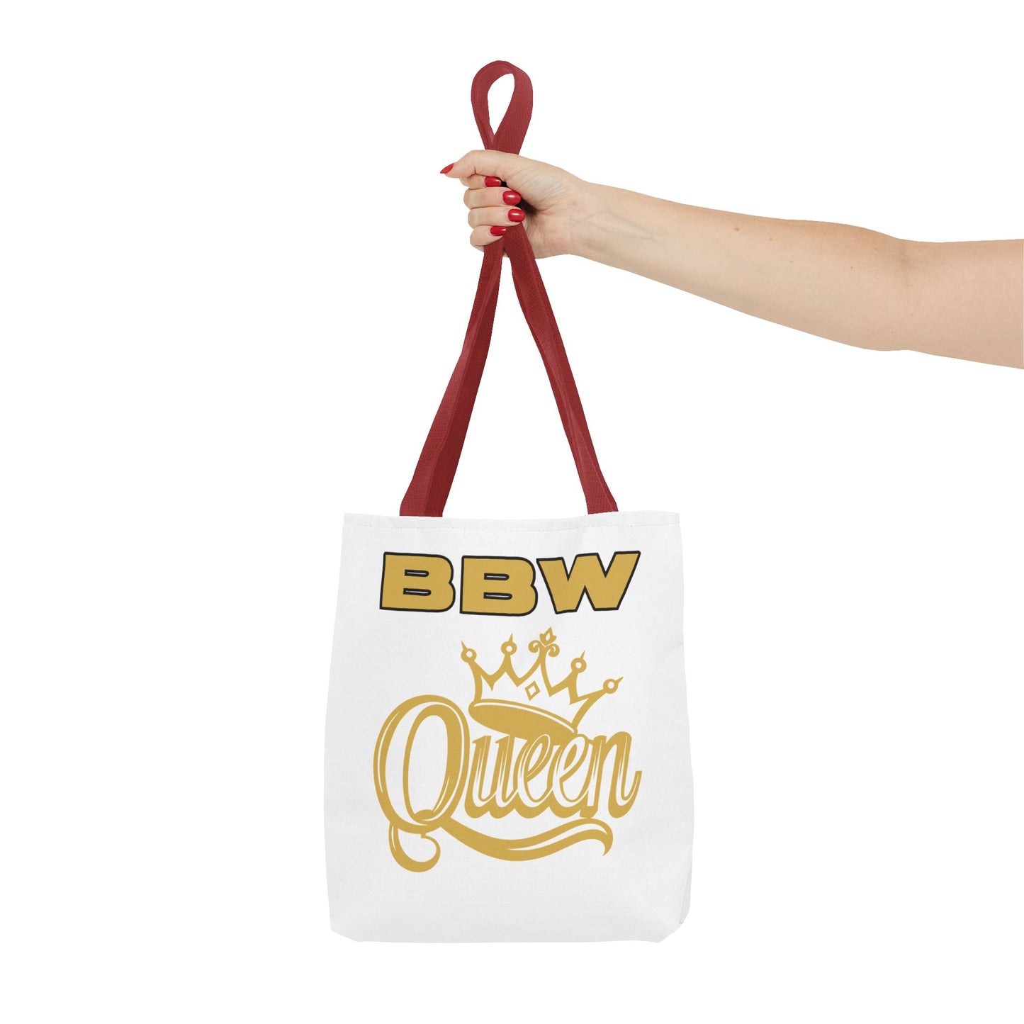 BBW Queen Tote Bag, Stylish Carryall for Plus Size Empowerment, Perfect Gift, Motivational Bag, Everyday Use, Fashion Accessory