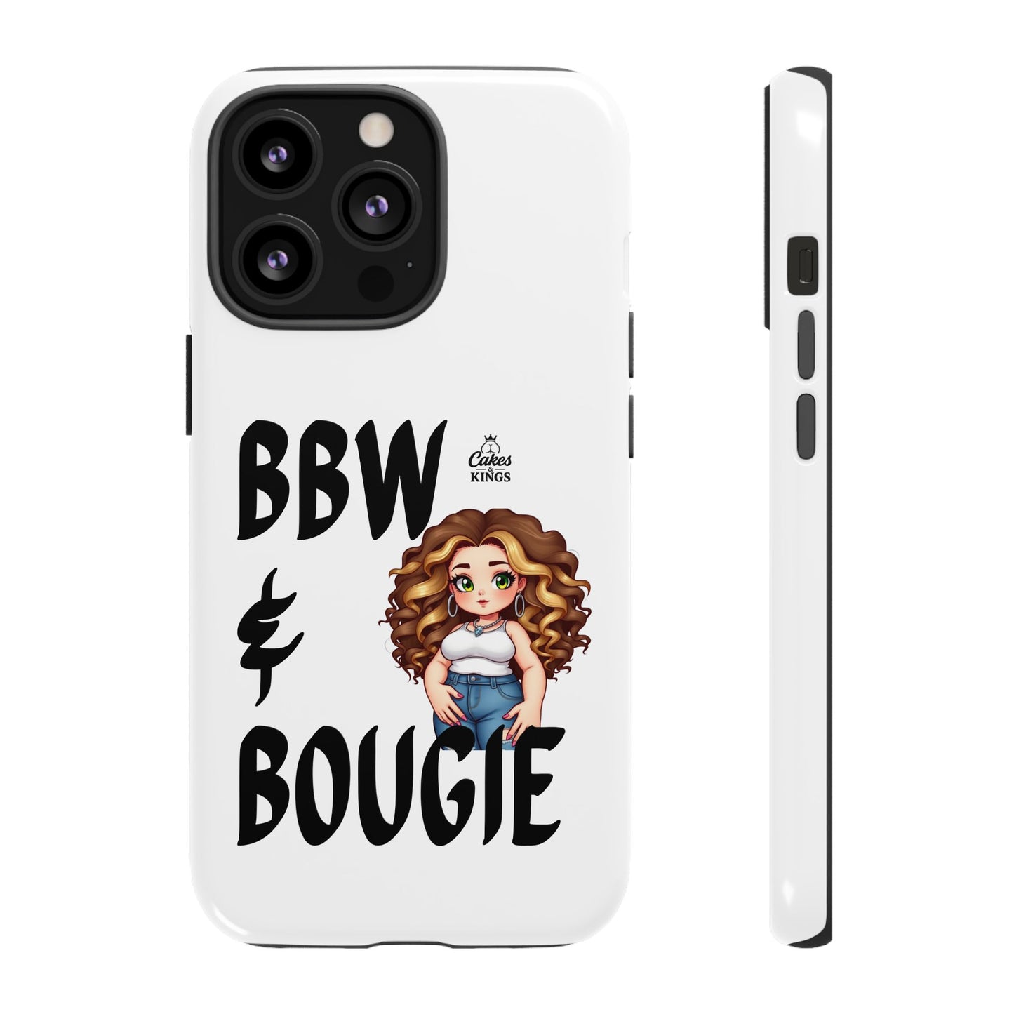 BBW & Bougie Phone Case, Cute Phone Cover for Plus Size Empowerment, Fun Gift for Friends, Motivational Case for Holidays