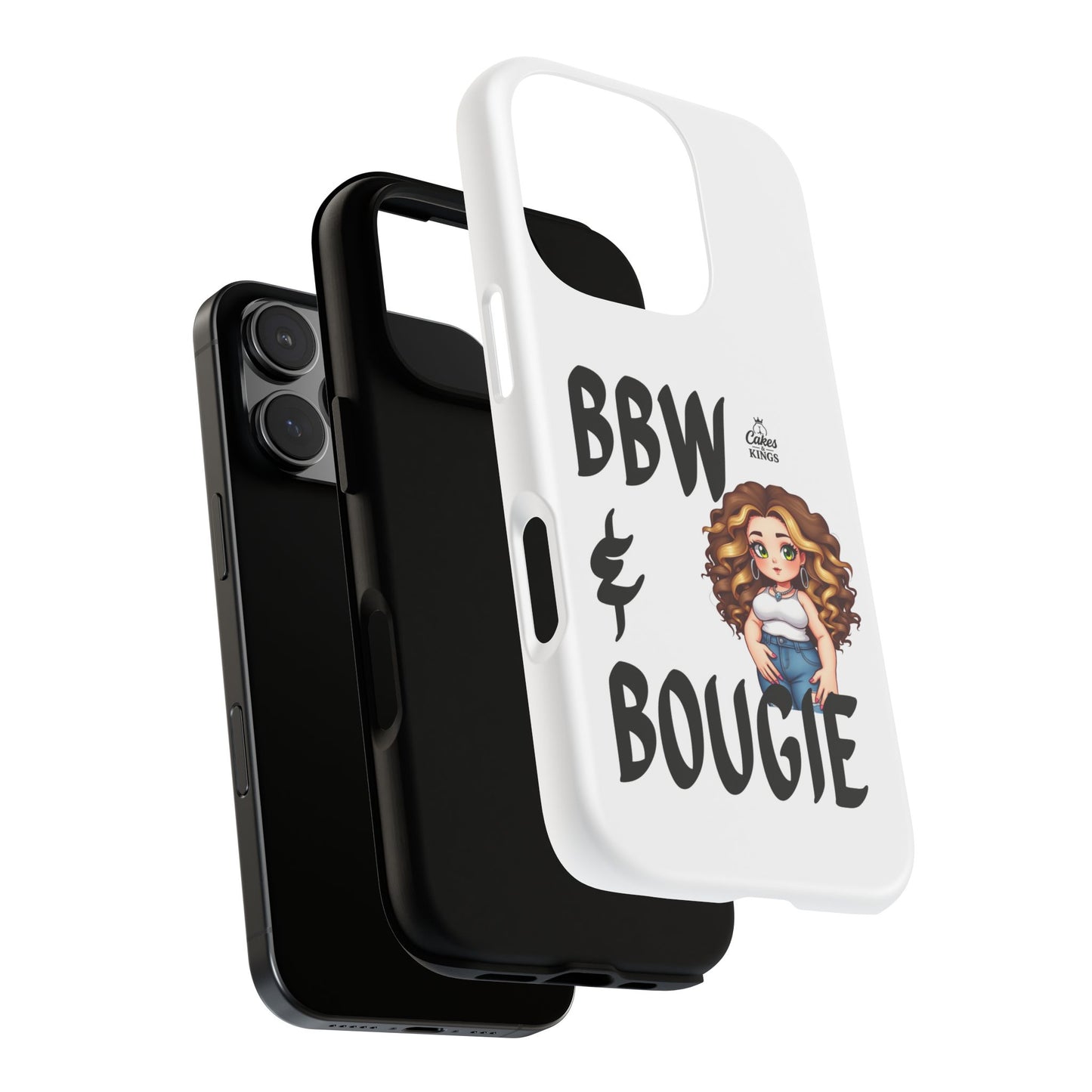 BBW & Bougie Phone Case, Cute Phone Cover for Plus Size Empowerment, Fun Gift for Friends, Motivational Case for Holidays