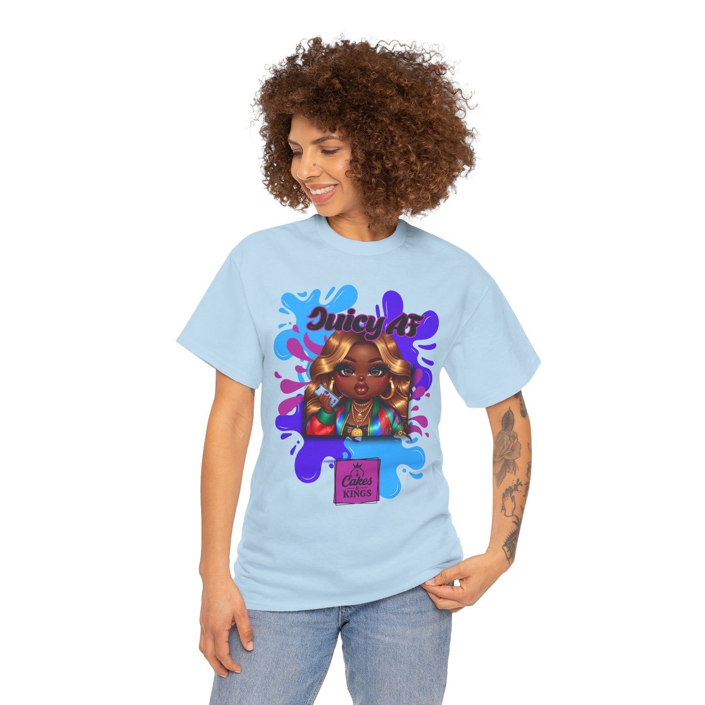 Juicy AF Graphic Tee - Bold Fashion Statement, Unisex T-Shirt, Trendy Casual Wear, Gift for Friends, Summer Style