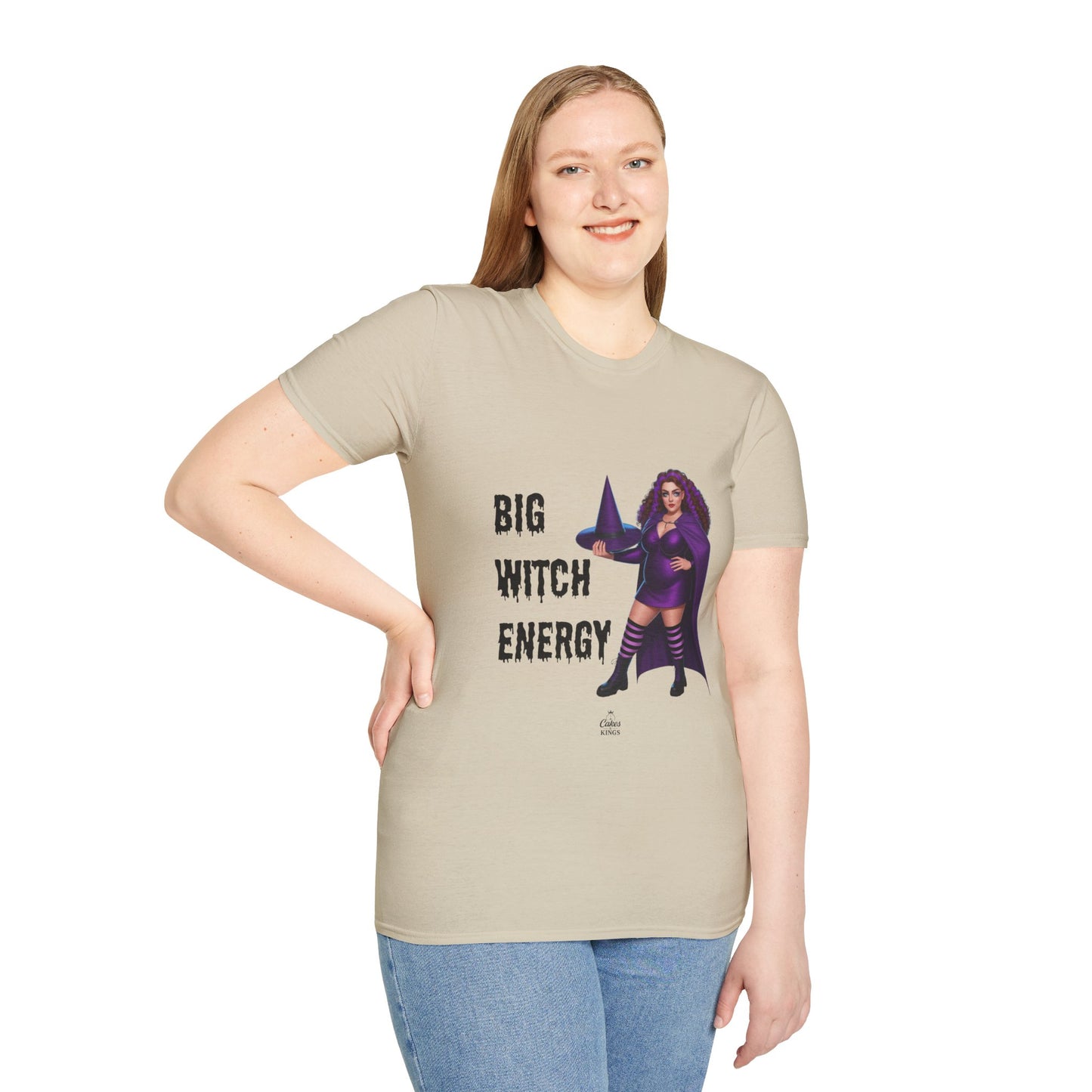 Big Witch Energy Unisex Softstyle T-Shirt, Witchy Tee, Halloween Shirt, Gift for Witches, Cozy Graphic Tee, Empowering Casual Wear