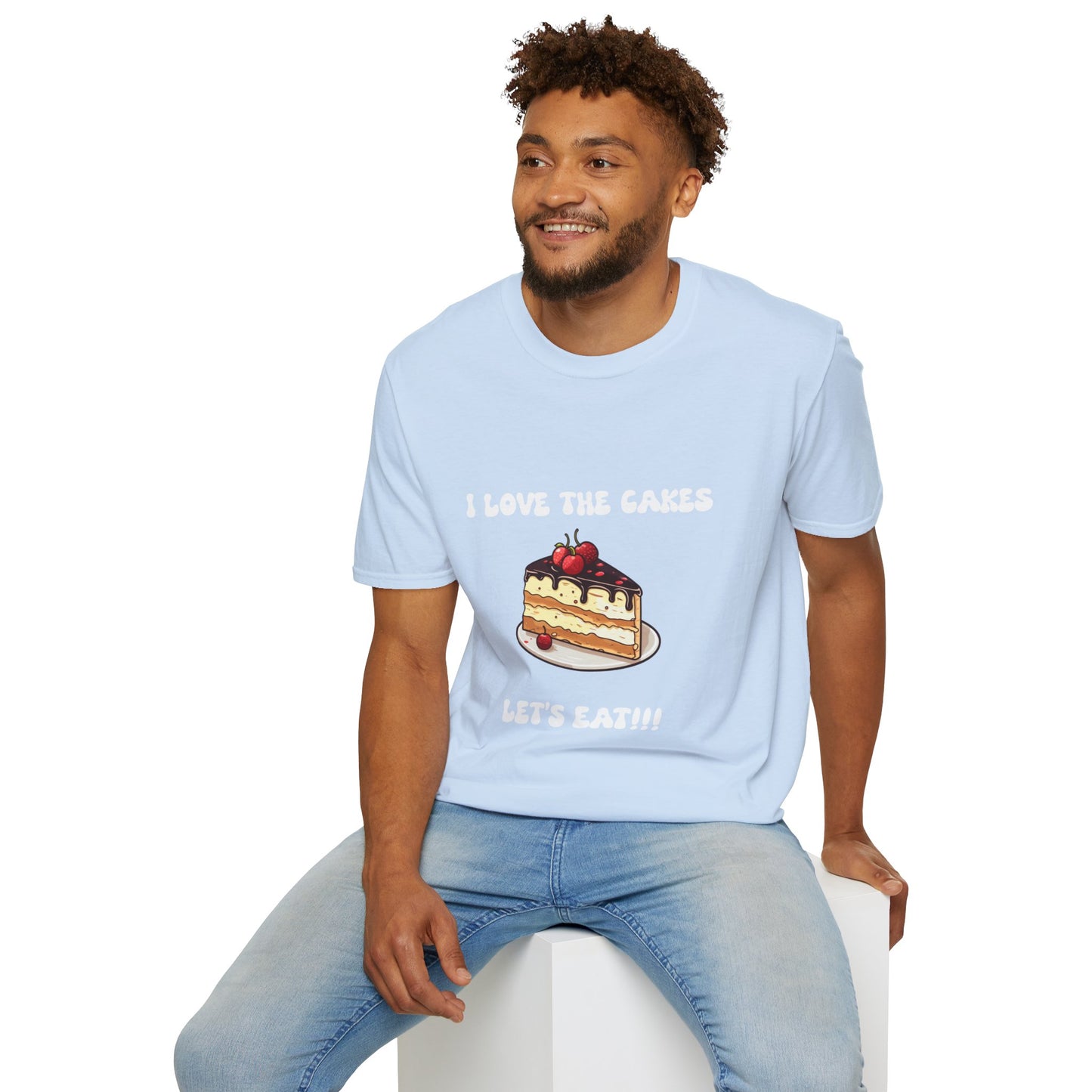 Cake Lovers' Unisex T-Shirt, I Love the Cakes Tee, Dessert Lover Gift, Birthday Celebration Apparel, Gift for Foodies, Sweet Treats Shirt