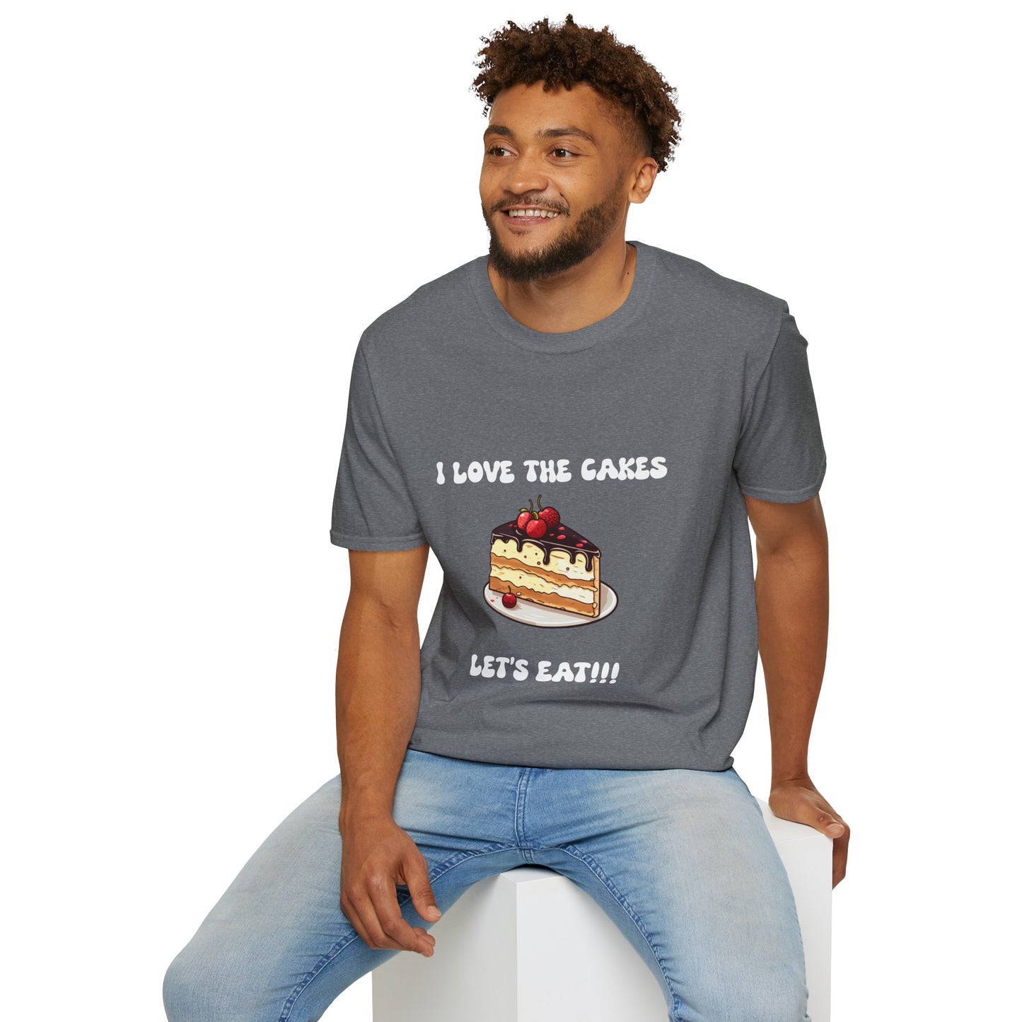 Cake Lovers' Unisex T-Shirt, I Love the Cakes Tee, Dessert Lover Gift, Birthday Celebration Apparel, Gift for Foodies, Sweet Treats Shirt