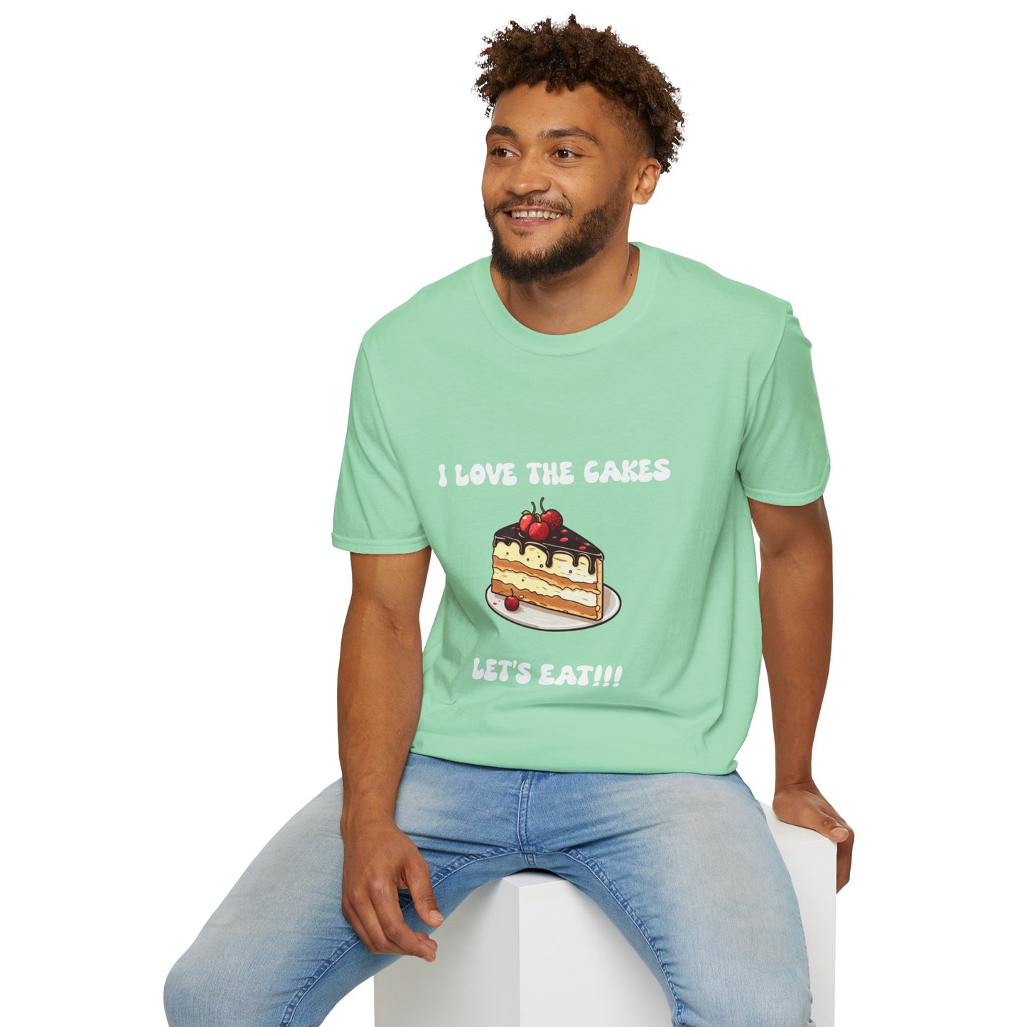 Cake Lovers' Unisex T-Shirt, I Love the Cakes Tee, Dessert Lover Gift, Birthday Celebration Apparel, Gift for Foodies, Sweet Treats Shirt