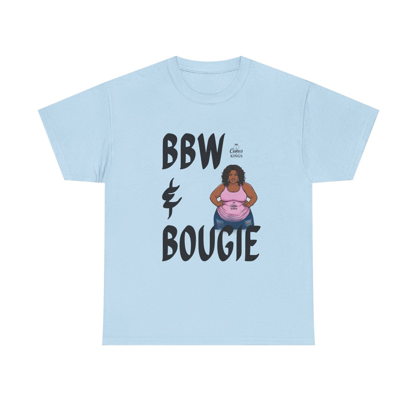 BBW & Bougie Unisex Heavy Cotton Tee, Plus Size Love Shirt, Body Positivity Tee, Gift for Her, Casual Wear, Trendy Fashion