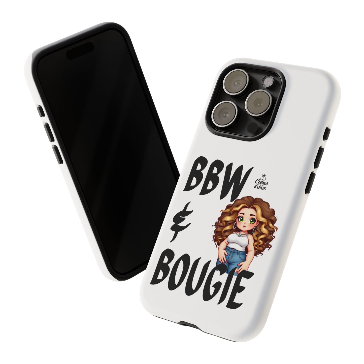BBW & Bougie Phone Case, Cute Phone Cover for Plus Size Empowerment, Fun Gift for Friends, Motivational Case for Holidays