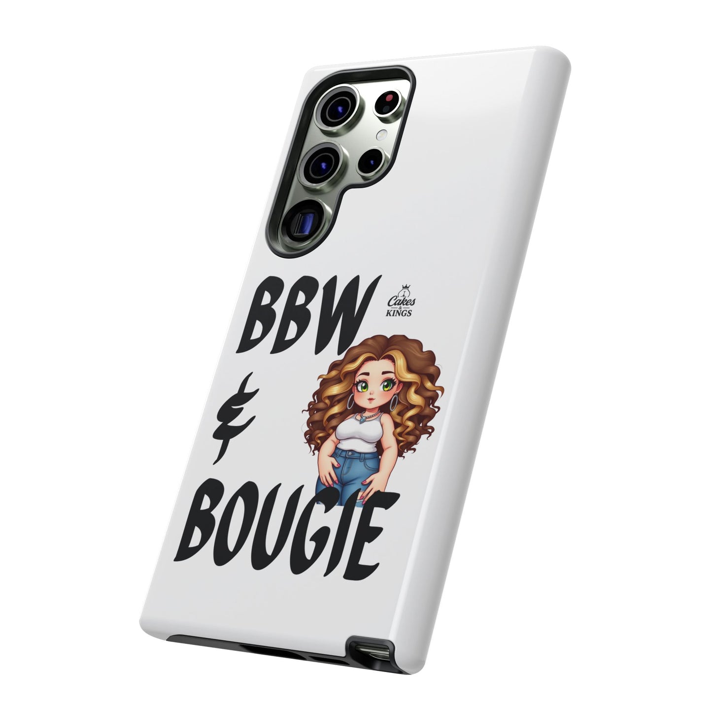 BBW & Bougie Phone Case, Cute Phone Cover for Plus Size Empowerment, Fun Gift for Friends, Motivational Case for Holidays