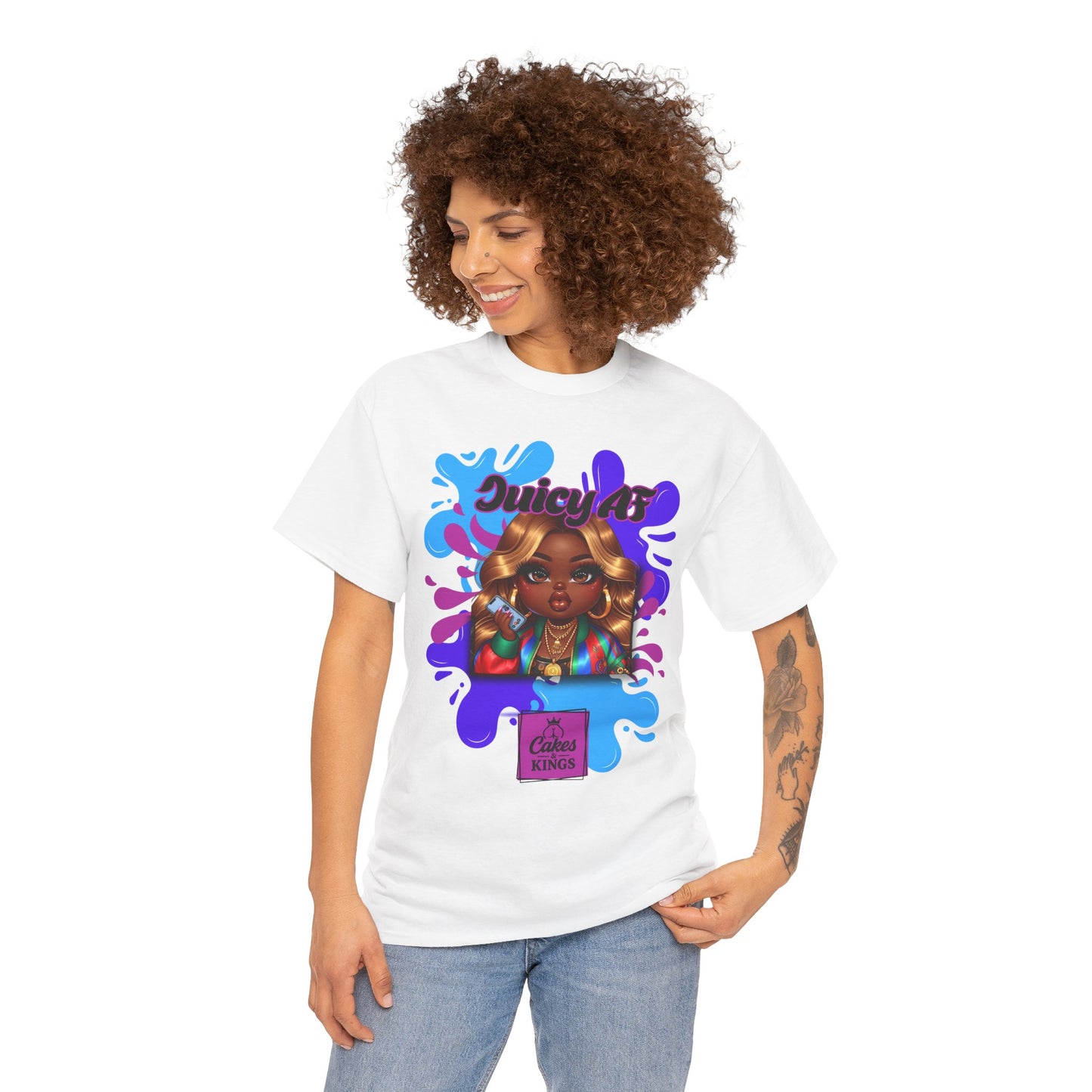 Juicy AF Graphic Tee - Bold Fashion Statement, Unisex T-Shirt, Trendy Casual Wear, Gift for Friends, Summer Style