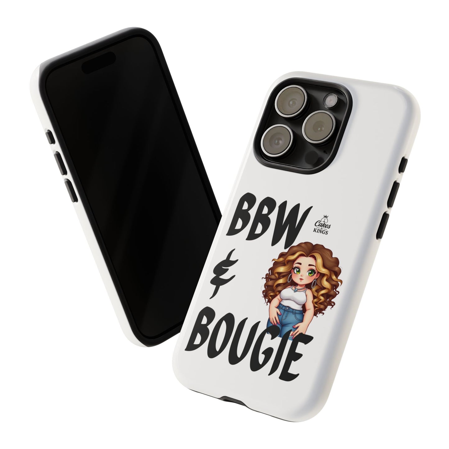 BBW & Bougie Phone Case, Cute Phone Cover for Plus Size Empowerment, Fun Gift for Friends, Motivational Case for Holidays