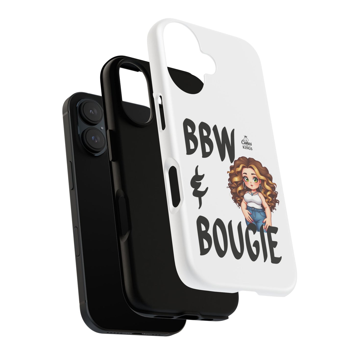 BBW & Bougie Phone Case, Cute Phone Cover for Plus Size Empowerment, Fun Gift for Friends, Motivational Case for Holidays