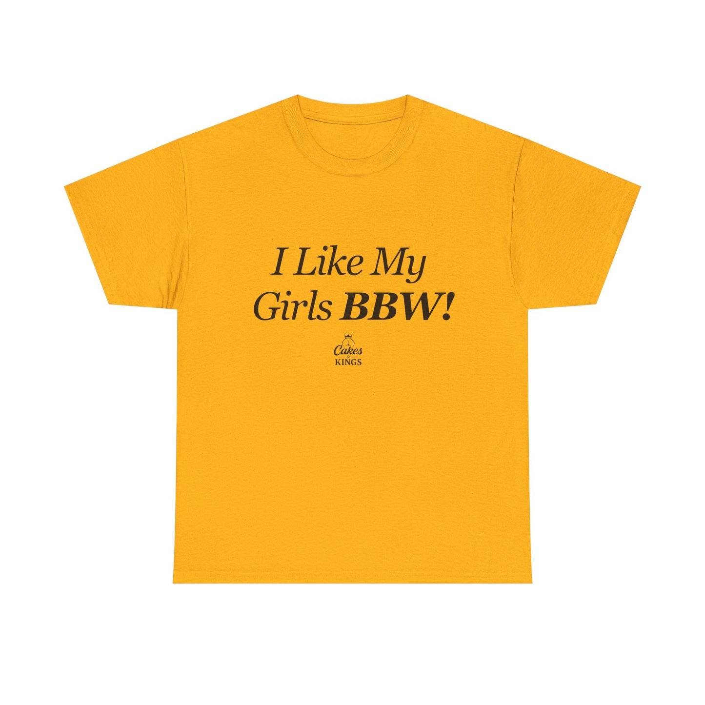 I Like My Girls BBW Unisex Heavy Cotton Tee, Funny T-Shirt, Casual Wear, Gift for Her, LGBTQ+ Pride, Statement Shirt
