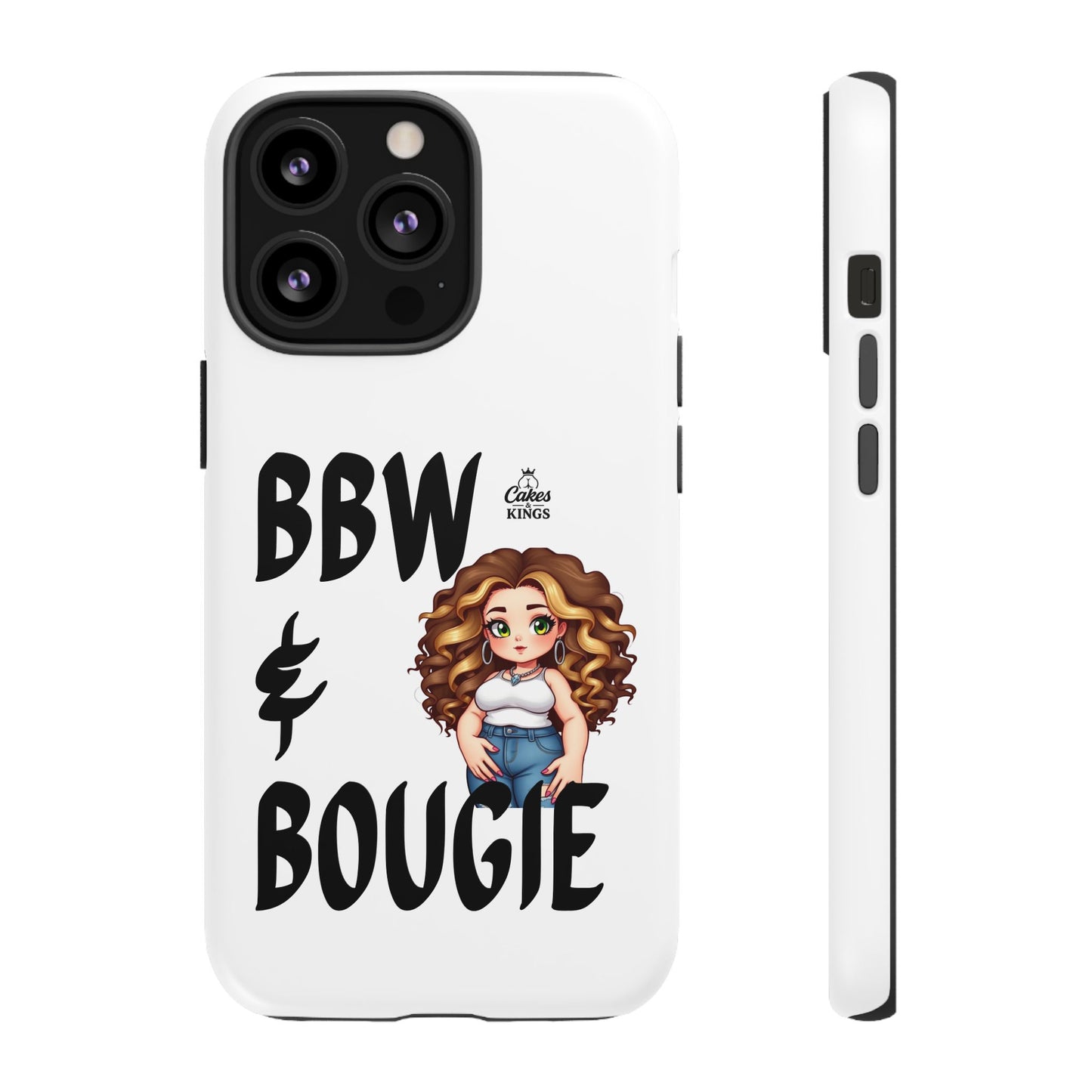 BBW & Bougie Phone Case, Cute Phone Cover for Plus Size Empowerment, Fun Gift for Friends, Motivational Case for Holidays