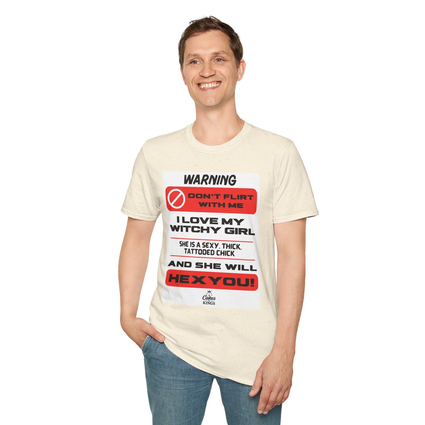 Warning Witchy Girl T-Shirt | Unisex Softstyle Tee, Funny Graphic T-Shirt, Halloween Apparel, Gift for Him, Unique Statement Shirt