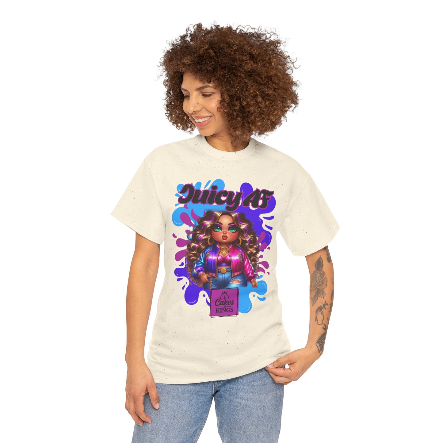 Juicy AF Graphic Tee, Fun Unisex T-Shirt for Everyday Wear, Gifts for Friends, Birthday Celebration, Fashion Statement, Streetwear Style
