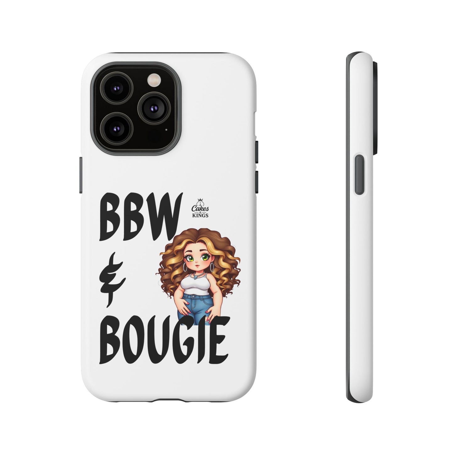 BBW & Bougie Phone Case, Cute Phone Cover for Plus Size Empowerment, Fun Gift for Friends, Motivational Case for Holidays