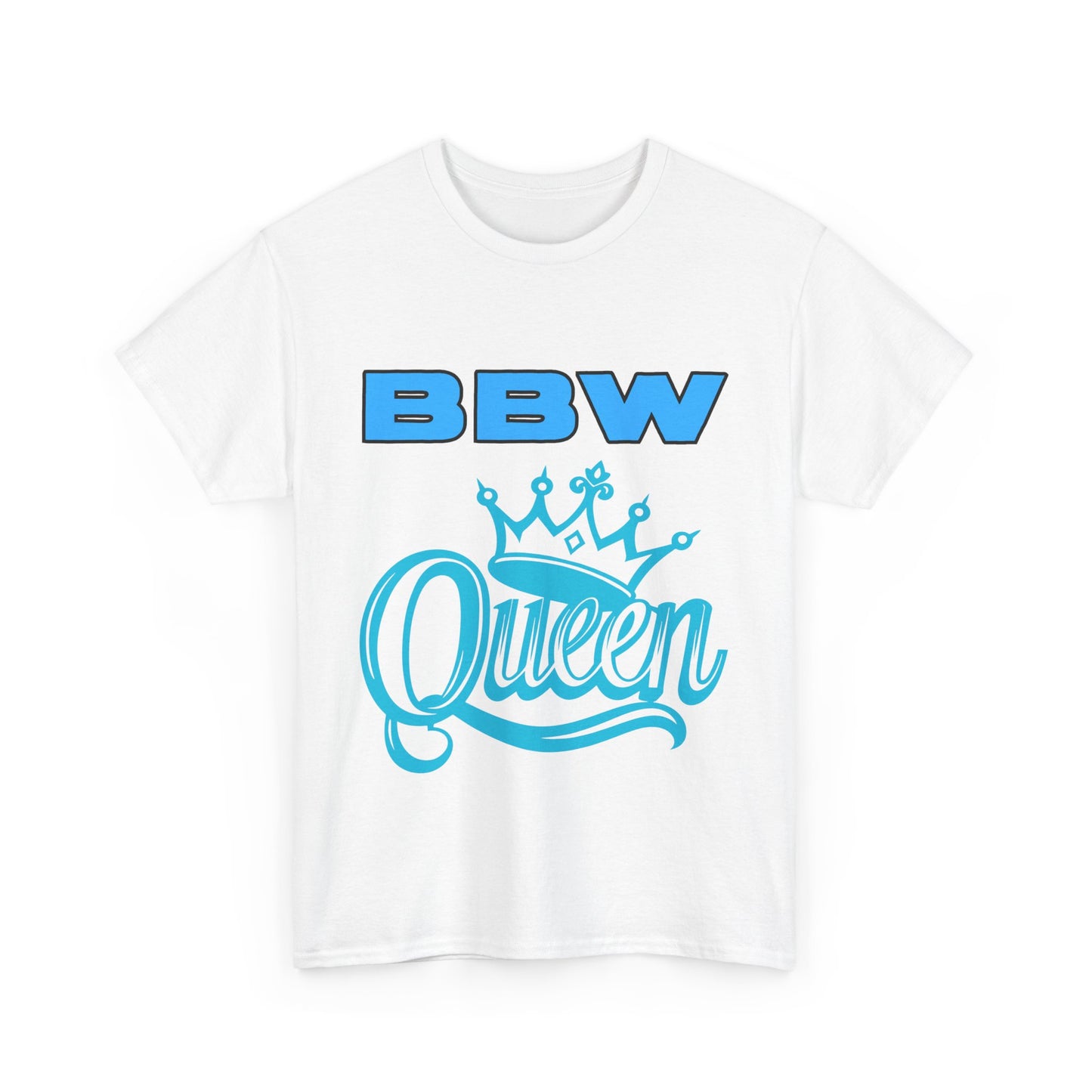 BBW Queen Unisex Heavy Cotton Tee | Fun Shirt for BBW Lovers, Gift for Foodies, Summer Barbecue, Casual Wear, Birthday Celebration