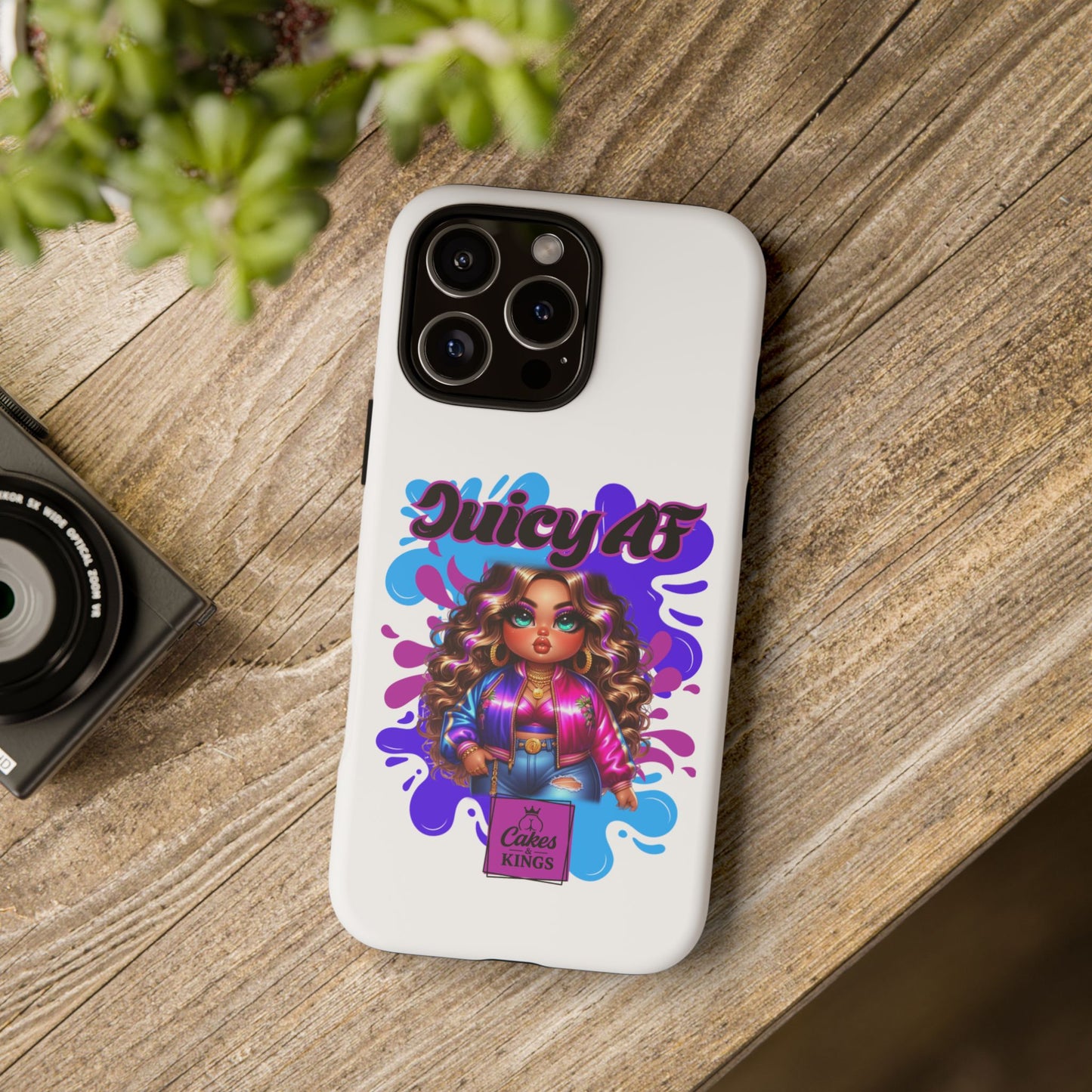 Juicy AF Phone Case, Trendy Phone Cover, Stylish Smartphone Accessory, Unique Gift for Her, Fun Pop Art Case