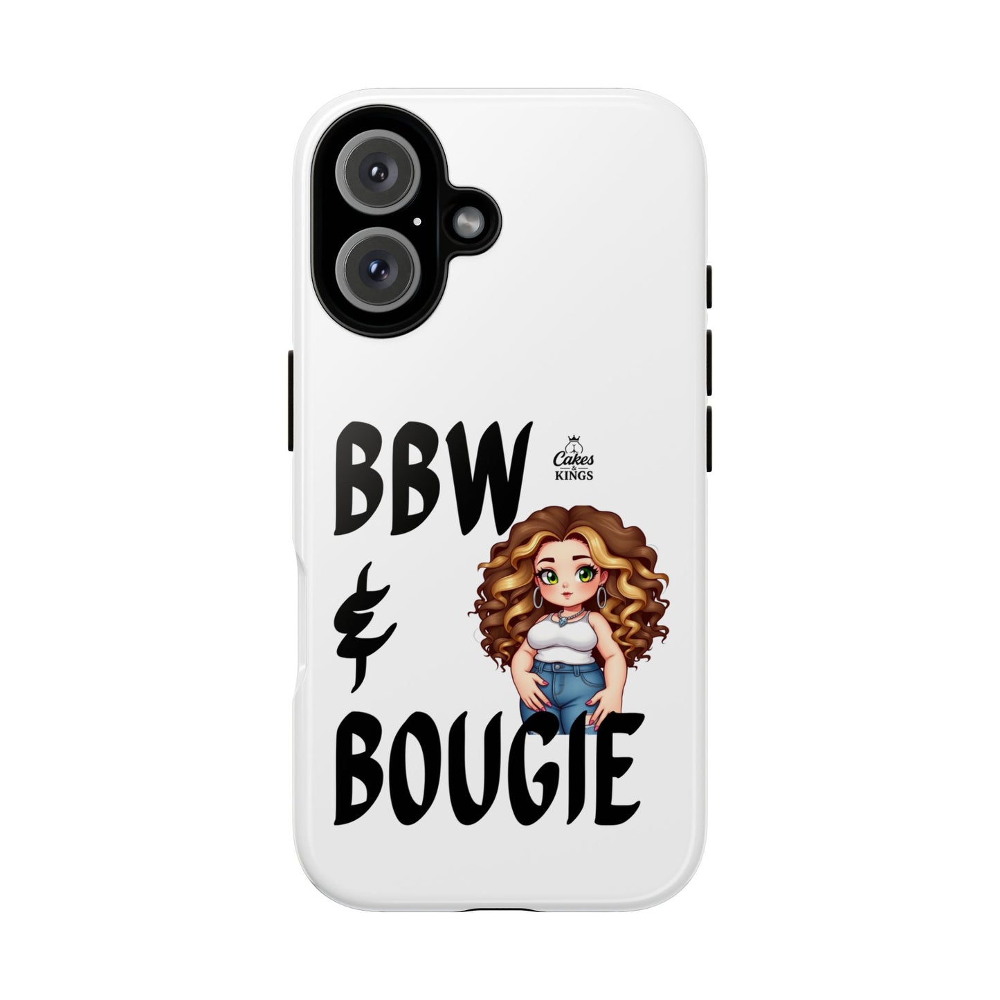 BBW & Bougie Phone Case, Cute Phone Cover for Plus Size Empowerment, Fun Gift for Friends, Motivational Case for Holidays