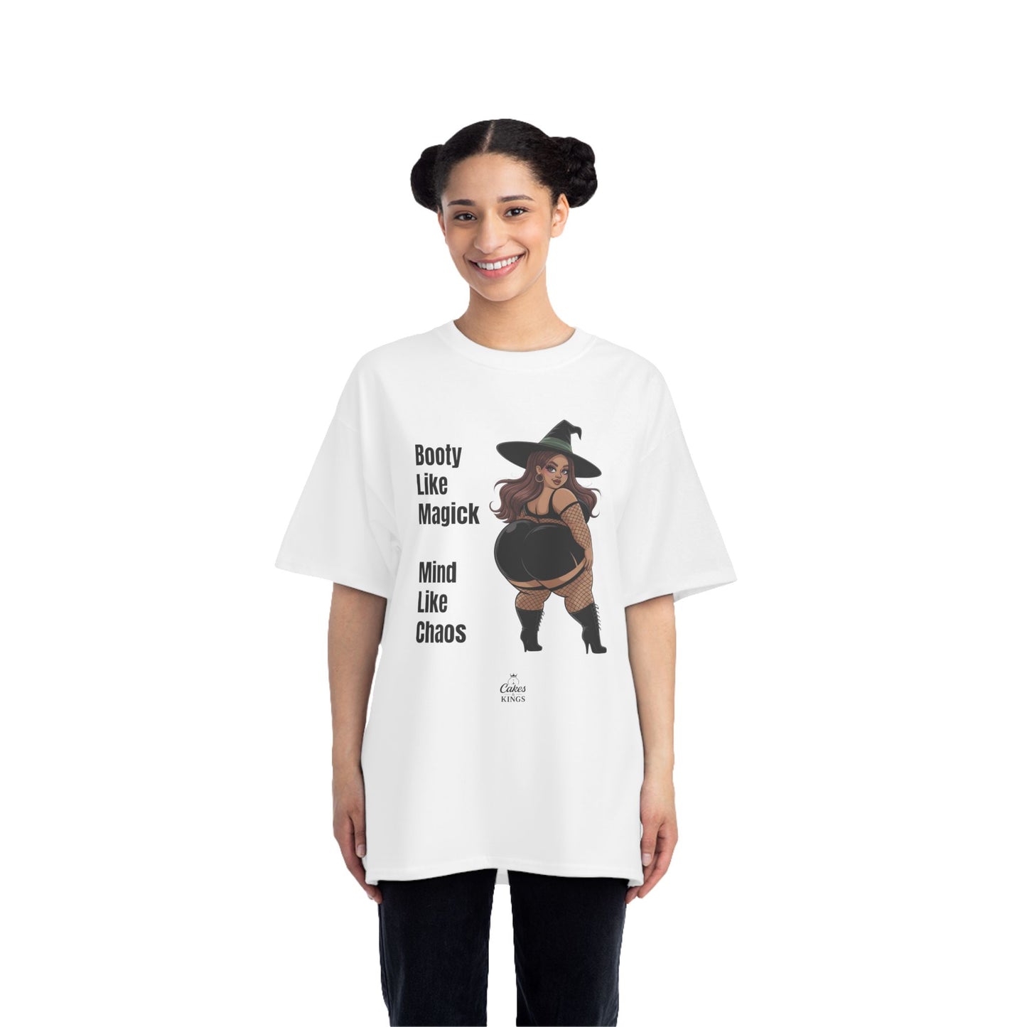 Witchy Graphic Tee, Booty Like Magick T-Shirt, Plus Size Casual Top, Halloween Apparel, Witchy Gift, Magical Humor Shirt