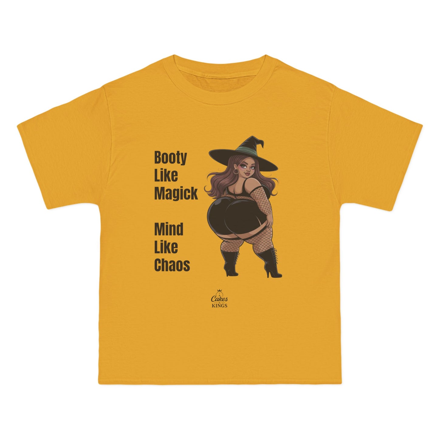 Witchy Graphic Tee, Booty Like Magick T-Shirt, Plus Size Casual Top, Halloween Apparel, Witchy Gift, Magical Humor Shirt