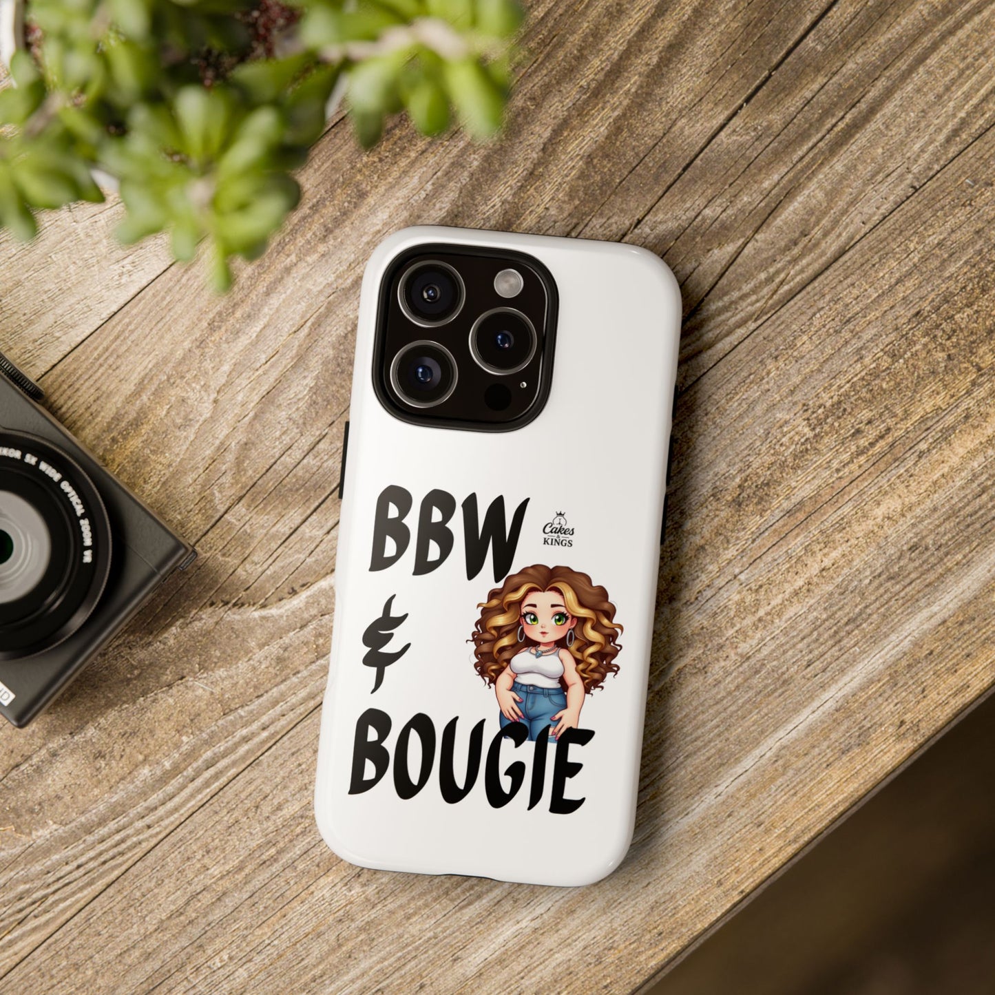 BBW & Bougie Phone Case, Cute Phone Cover for Plus Size Empowerment, Fun Gift for Friends, Motivational Case for Holidays