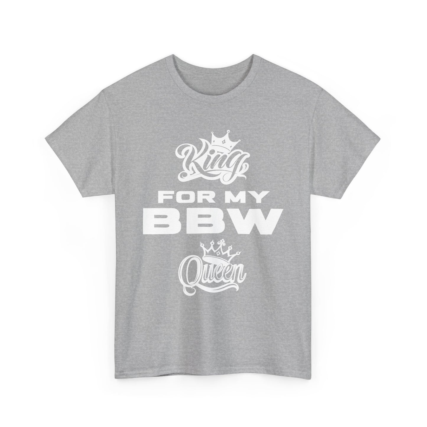 BBW King Unisex Tee, Funny Couple T-Shirt, Gift for Him, Birthday Shirt, Casual Wear for Fun Celebrations, Plus Size Tee