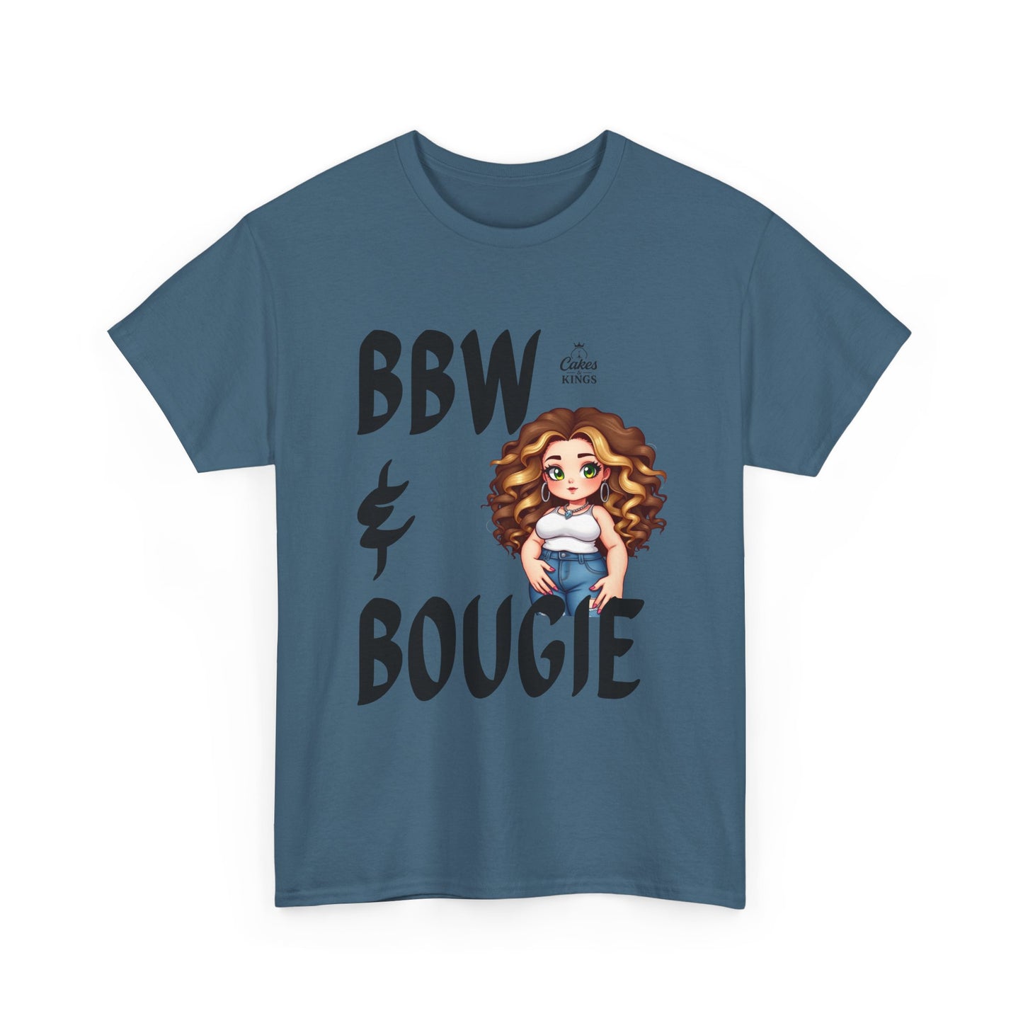 Chic BBW & Bougie Tee | Unisex Heavy Cotton Shirt, Plus-Size Fashion, Trendy Streetwear, Gift for Her, Casual Everyday Wear