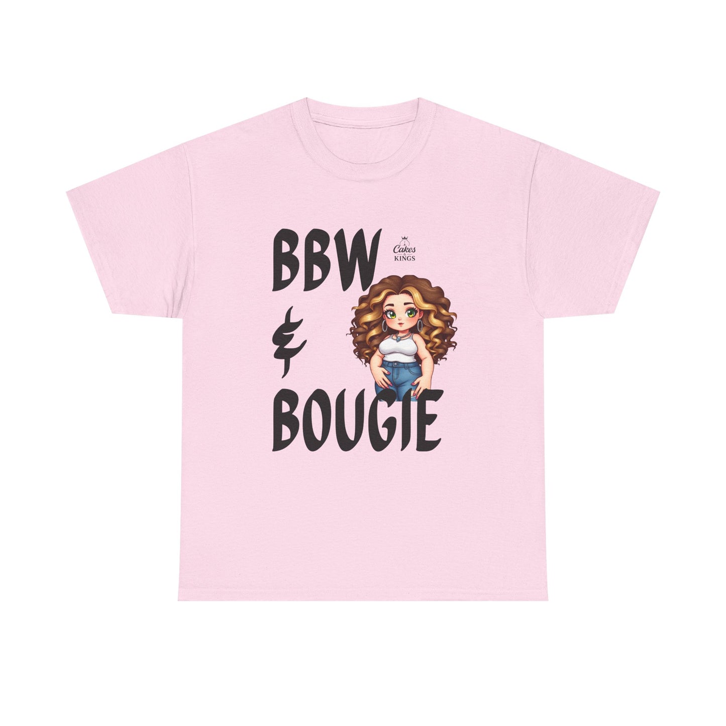 Chic BBW & Bougie Tee | Unisex Heavy Cotton Shirt, Plus-Size Fashion, Trendy Streetwear, Gift for Her, Casual Everyday Wear
