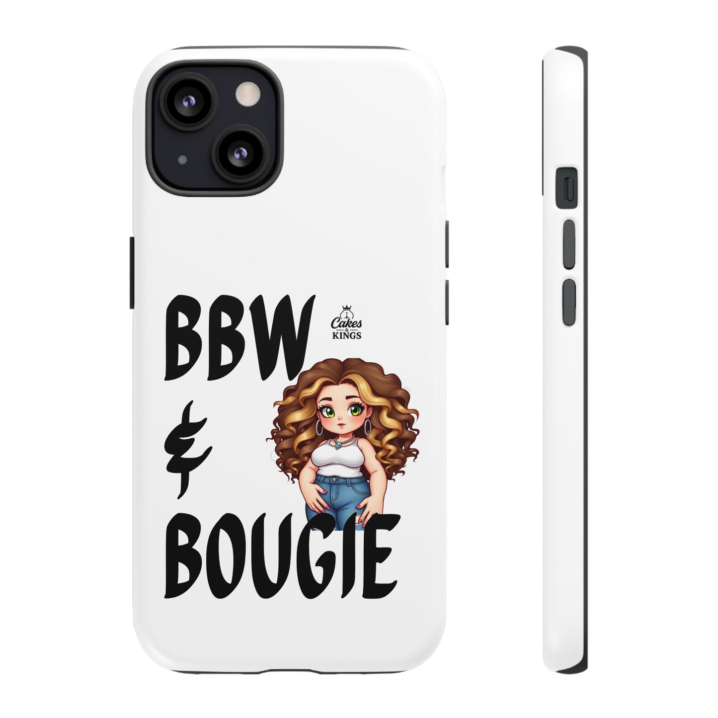 BBW & Bougie Phone Case, Cute Phone Cover for Plus Size Empowerment, Fun Gift for Friends, Motivational Case for Holidays