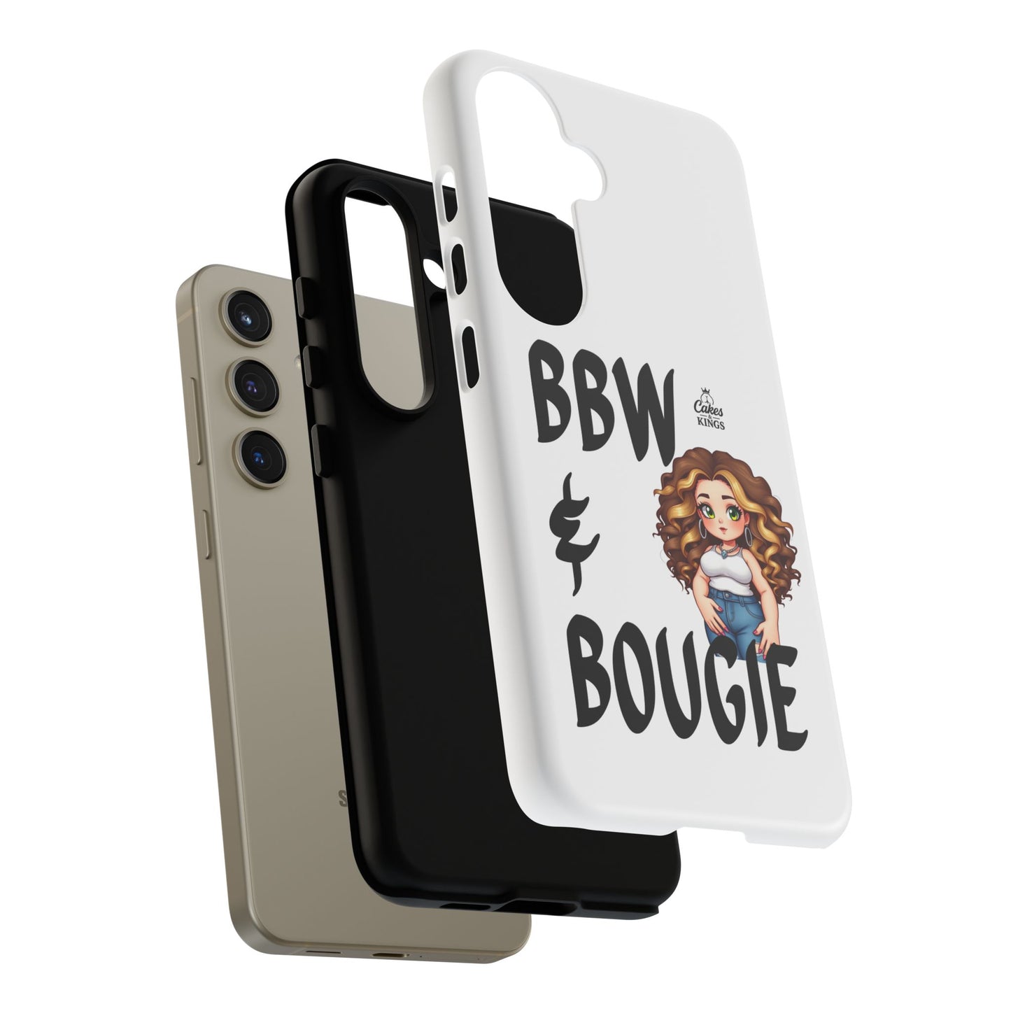 BBW & Bougie Phone Case, Cute Phone Cover for Plus Size Empowerment, Fun Gift for Friends, Motivational Case for Holidays