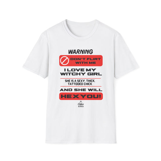 Warning Witchy Girl T-Shirt | Unisex Softstyle Tee, Funny Graphic T-Shirt, Halloween Apparel, Gift for Him, Unique Statement Shirt