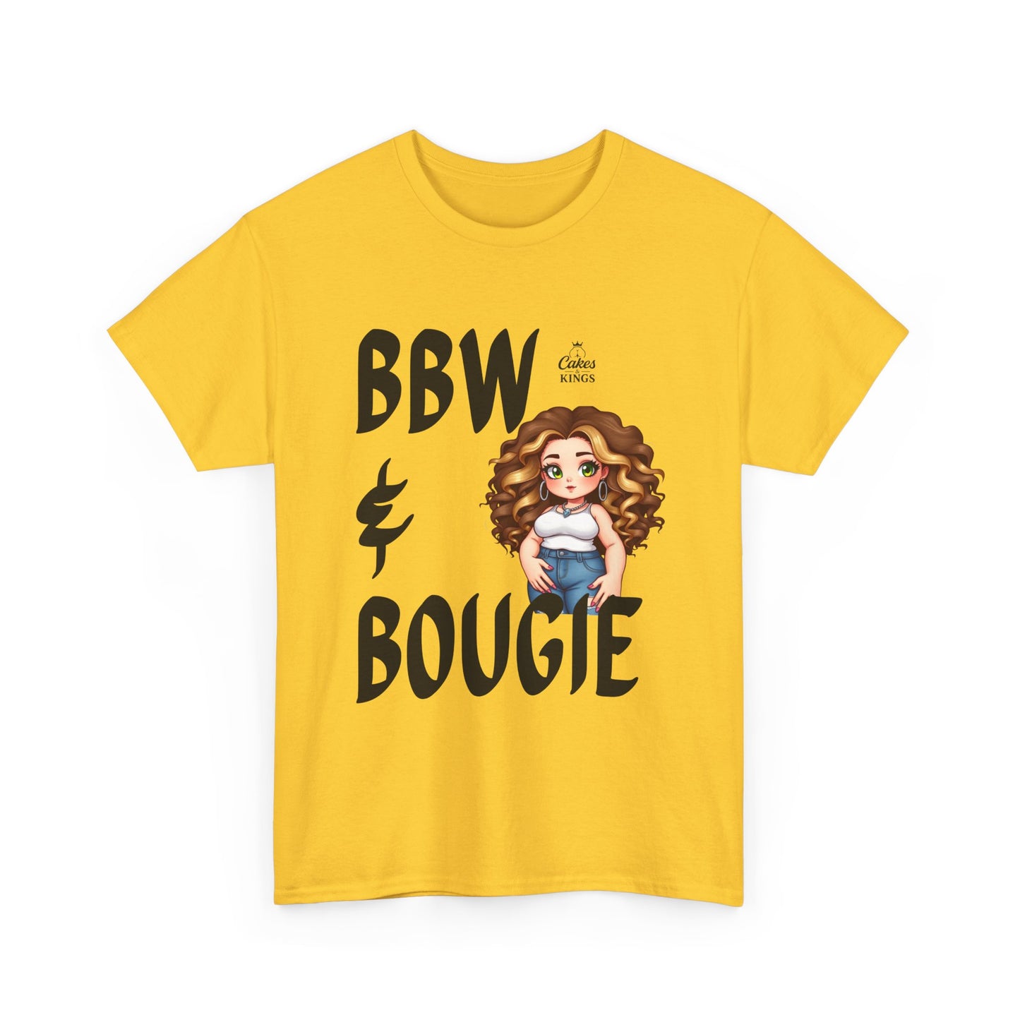 Chic BBW & Bougie Tee | Unisex Heavy Cotton Shirt, Plus-Size Fashion, Trendy Streetwear, Gift for Her, Casual Everyday Wear