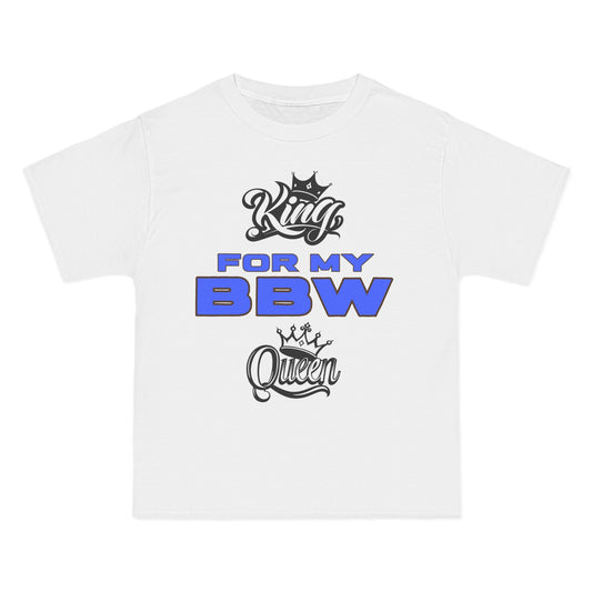 King for My BBW Short-Sleeve T-Shirt, Perfect Gift for Him, Plus-Size Lover Tee, Anniversary Present, Couple's Matching Outfits