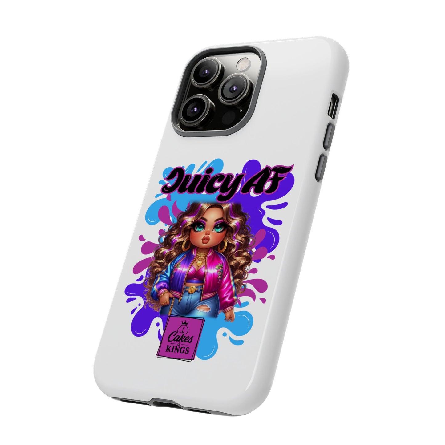 Juicy AF Phone Case, Trendy Phone Cover, Stylish Smartphone Accessory, Unique Gift for Her, Fun Pop Art Case