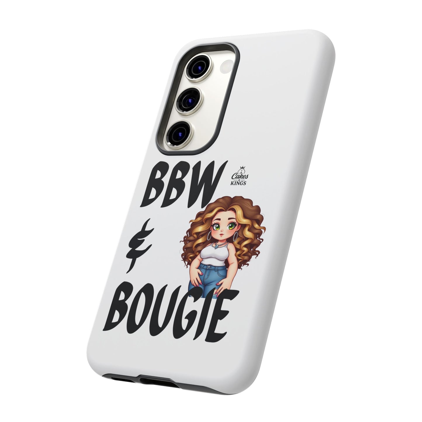 BBW & Bougie Phone Case, Cute Phone Cover for Plus Size Empowerment, Fun Gift for Friends, Motivational Case for Holidays
