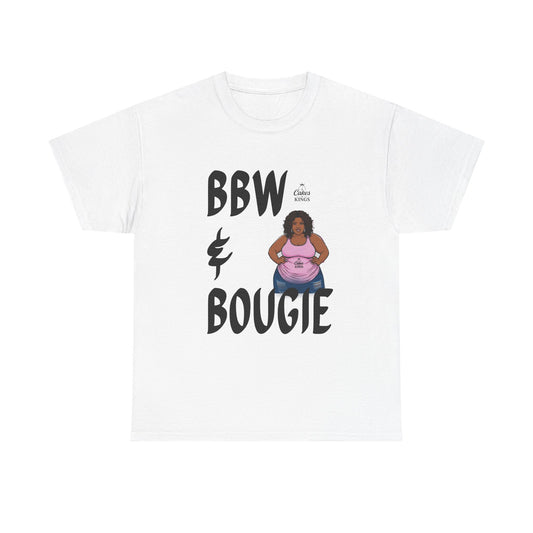 BBW & Bougie Unisex Heavy Cotton Tee, Plus Size Love Shirt, Body Positivity Tee, Gift for Her, Casual Wear, Trendy Fashion