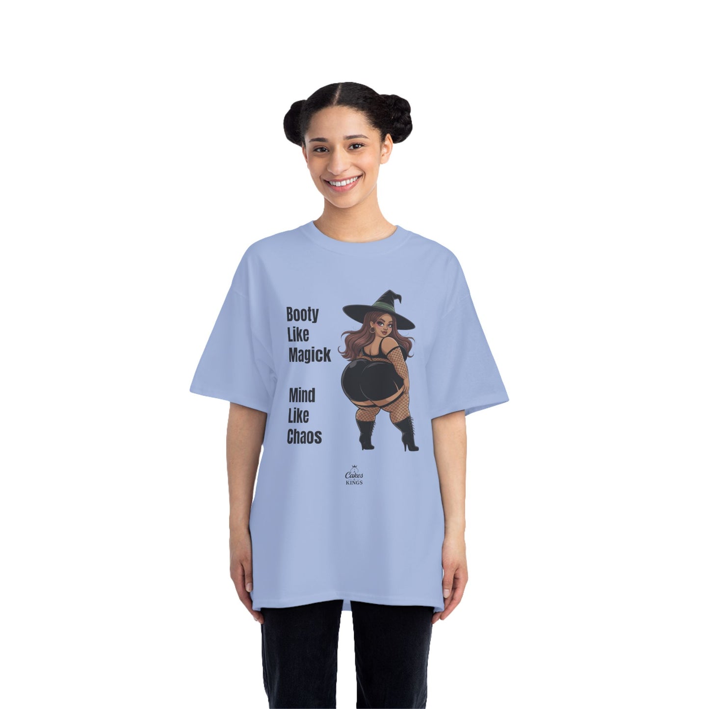 Witchy Graphic Tee, Booty Like Magick T-Shirt, Plus Size Casual Top, Halloween Apparel, Witchy Gift, Magical Humor Shirt