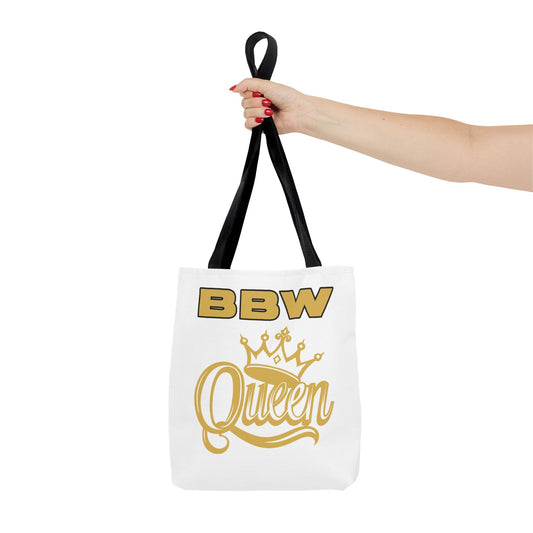 BBW Queen Tote Bag, Stylish Carryall for Plus Size Empowerment, Perfect Gift, Motivational Bag, Everyday Use, Fashion Accessory