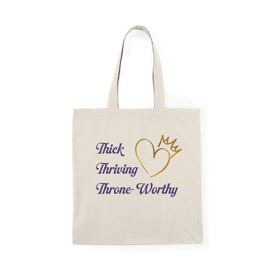 Thick Thriving Tote Bag - Eco-Friendly Bag for Everyday Use, Gift for Her, Stylish Shopping Bag, Natural Canvas, Motivational Tote