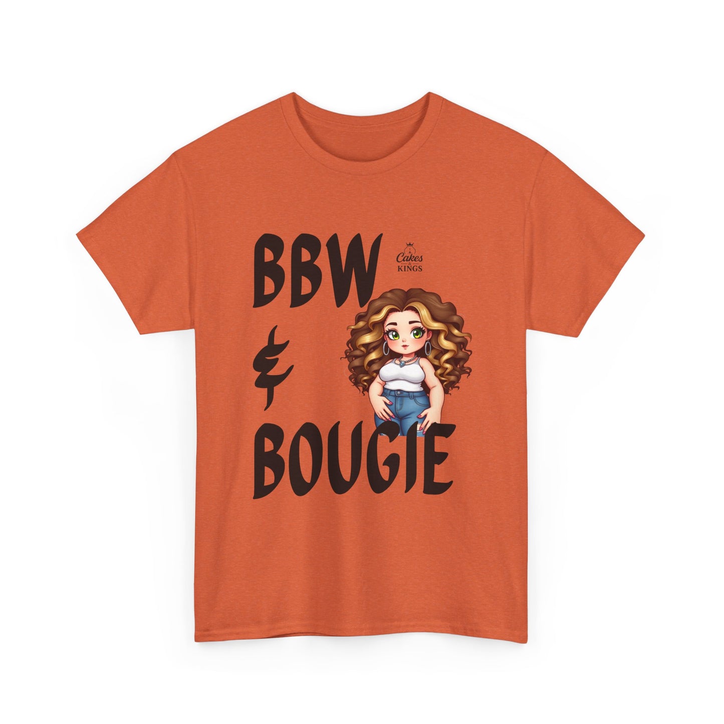 Chic BBW & Bougie Tee | Unisex Heavy Cotton Shirt, Plus-Size Fashion, Trendy Streetwear, Gift for Her, Casual Everyday Wear