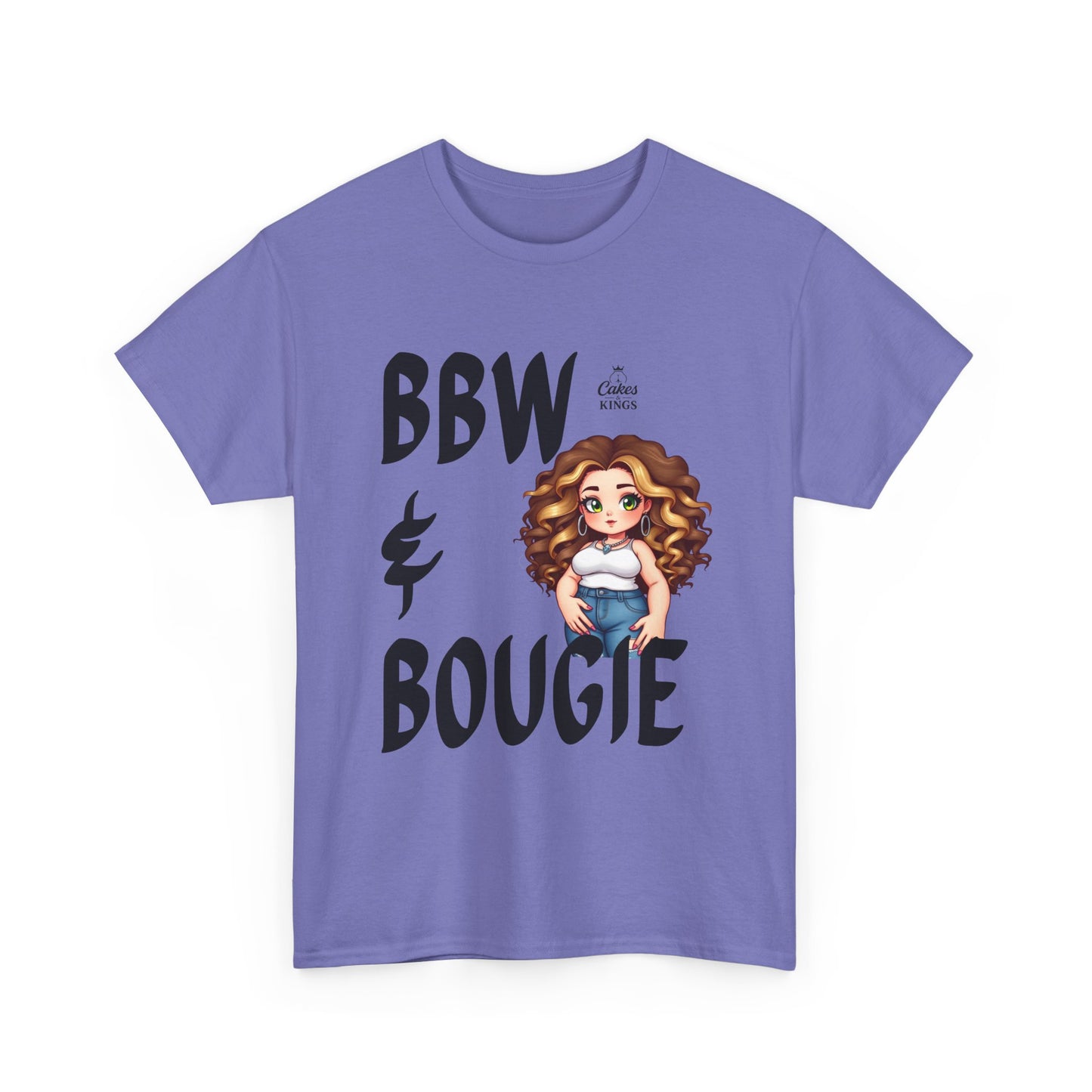 Chic BBW & Bougie Tee | Unisex Heavy Cotton Shirt, Plus-Size Fashion, Trendy Streetwear, Gift for Her, Casual Everyday Wear