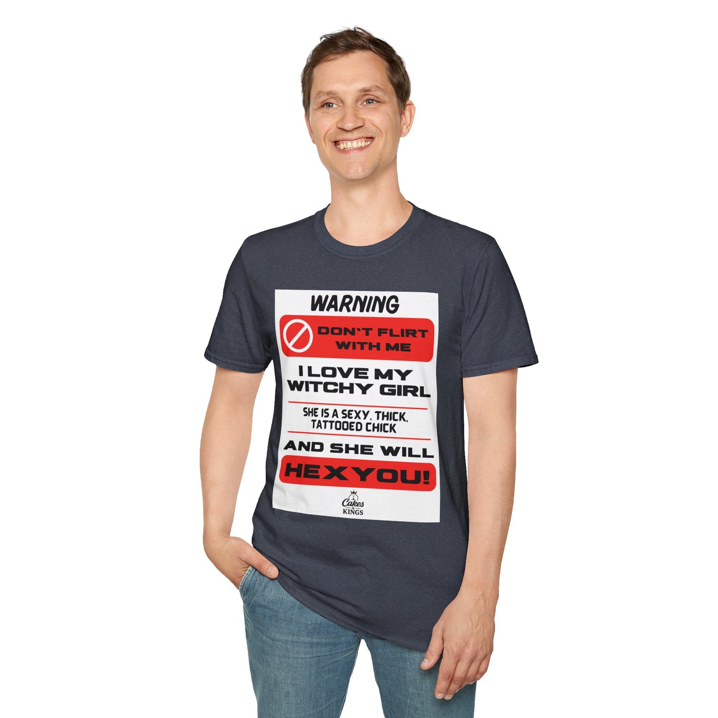 Warning Witchy Girl T-Shirt | Unisex Softstyle Tee, Funny Graphic T-Shirt, Halloween Apparel, Gift for Him, Unique Statement Shirt