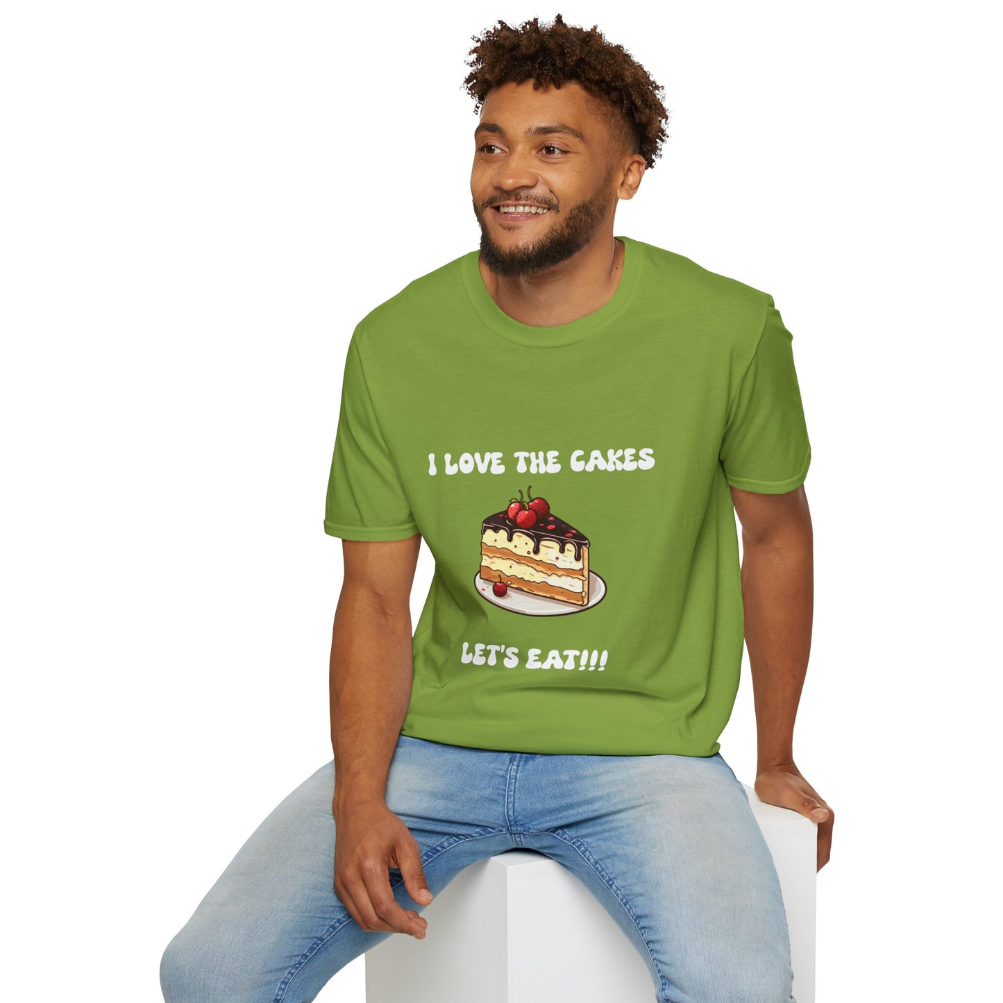 Cake Lovers' Unisex T-Shirt, I Love the Cakes Tee, Dessert Lover Gift, Birthday Celebration Apparel, Gift for Foodies, Sweet Treats Shirt