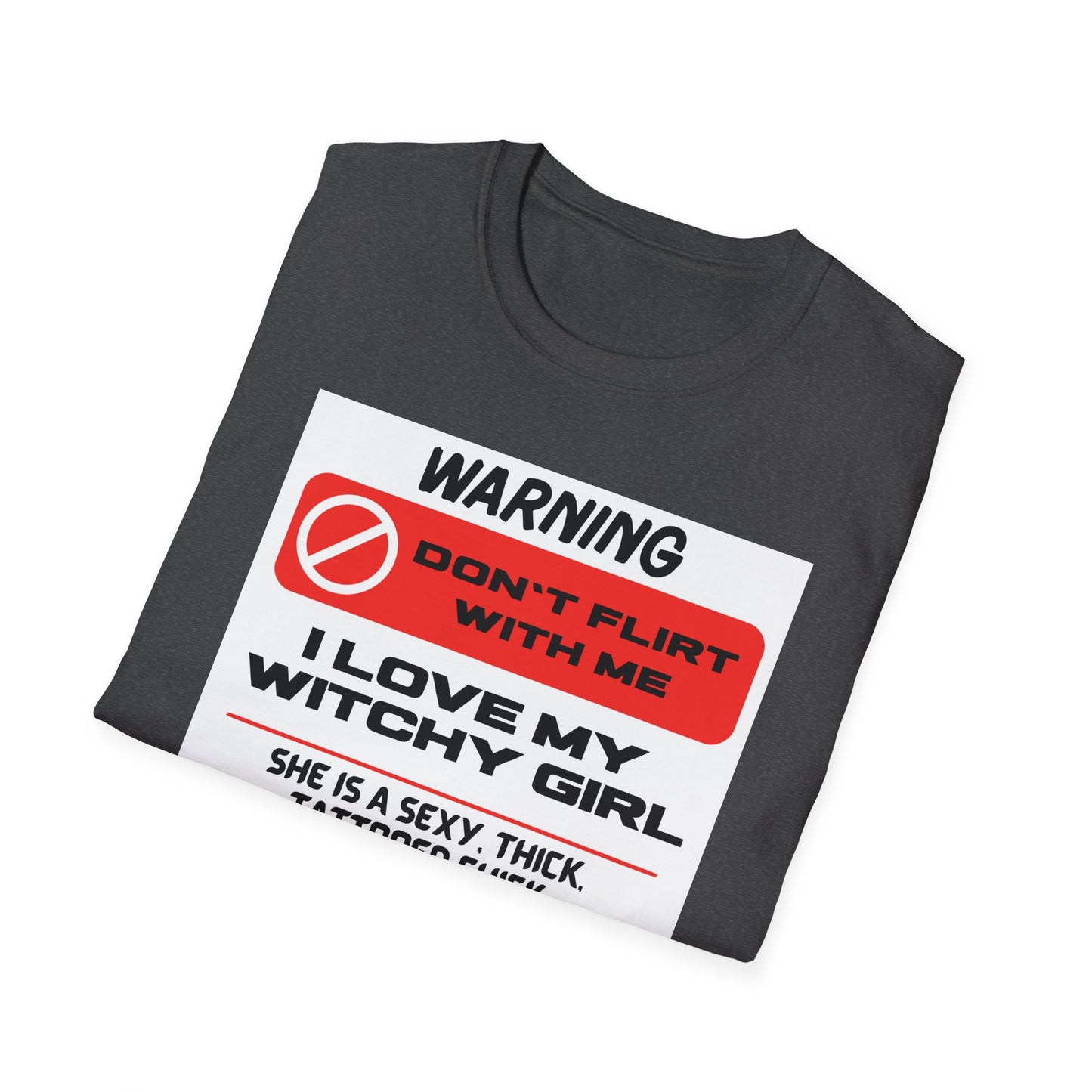 Warning Witchy Girl T-Shirt | Unisex Softstyle Tee, Funny Graphic T-Shirt, Halloween Apparel, Gift for Him, Unique Statement Shirt