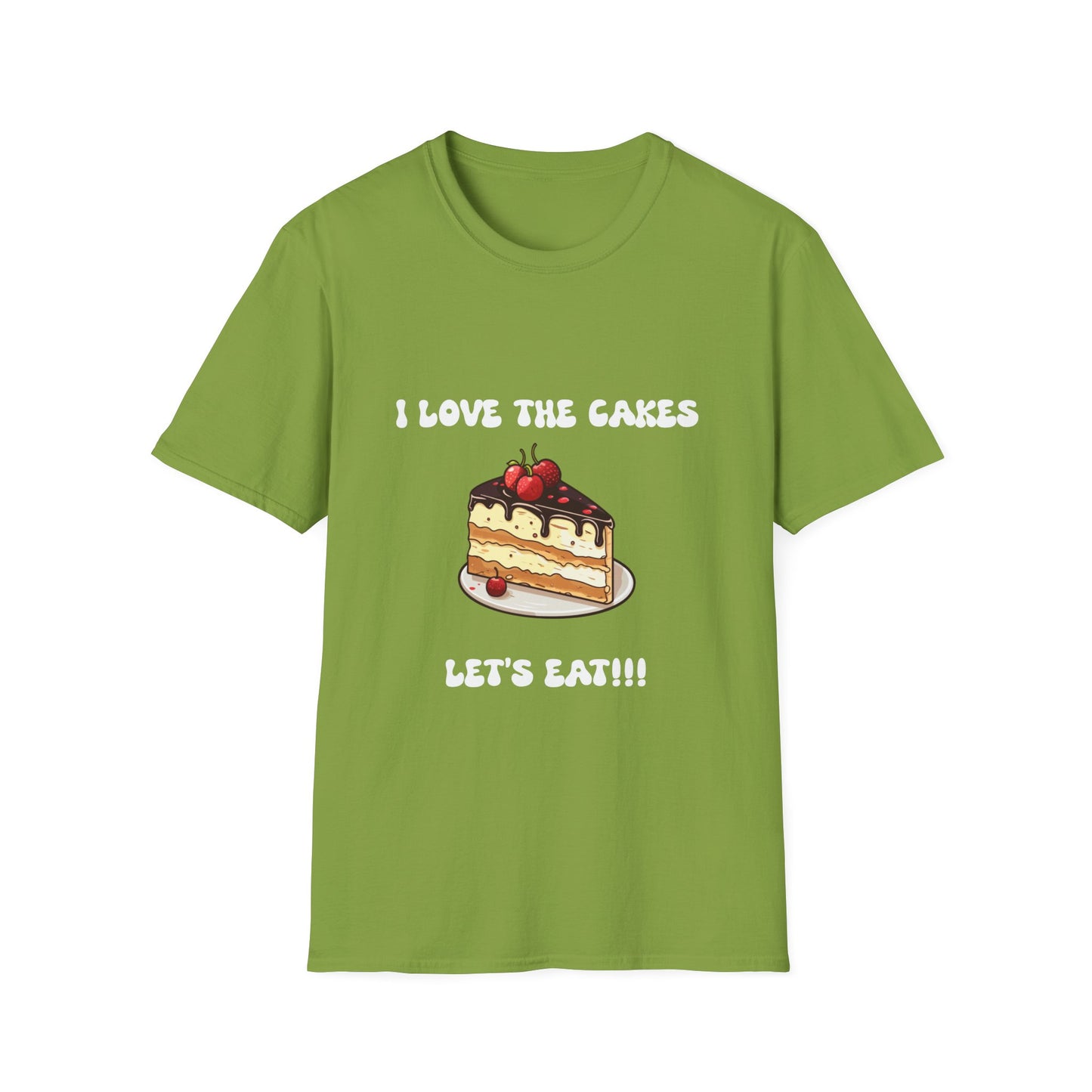Cake Lovers' Unisex T-Shirt, I Love the Cakes Tee, Dessert Lover Gift, Birthday Celebration Apparel, Gift for Foodies, Sweet Treats Shirt